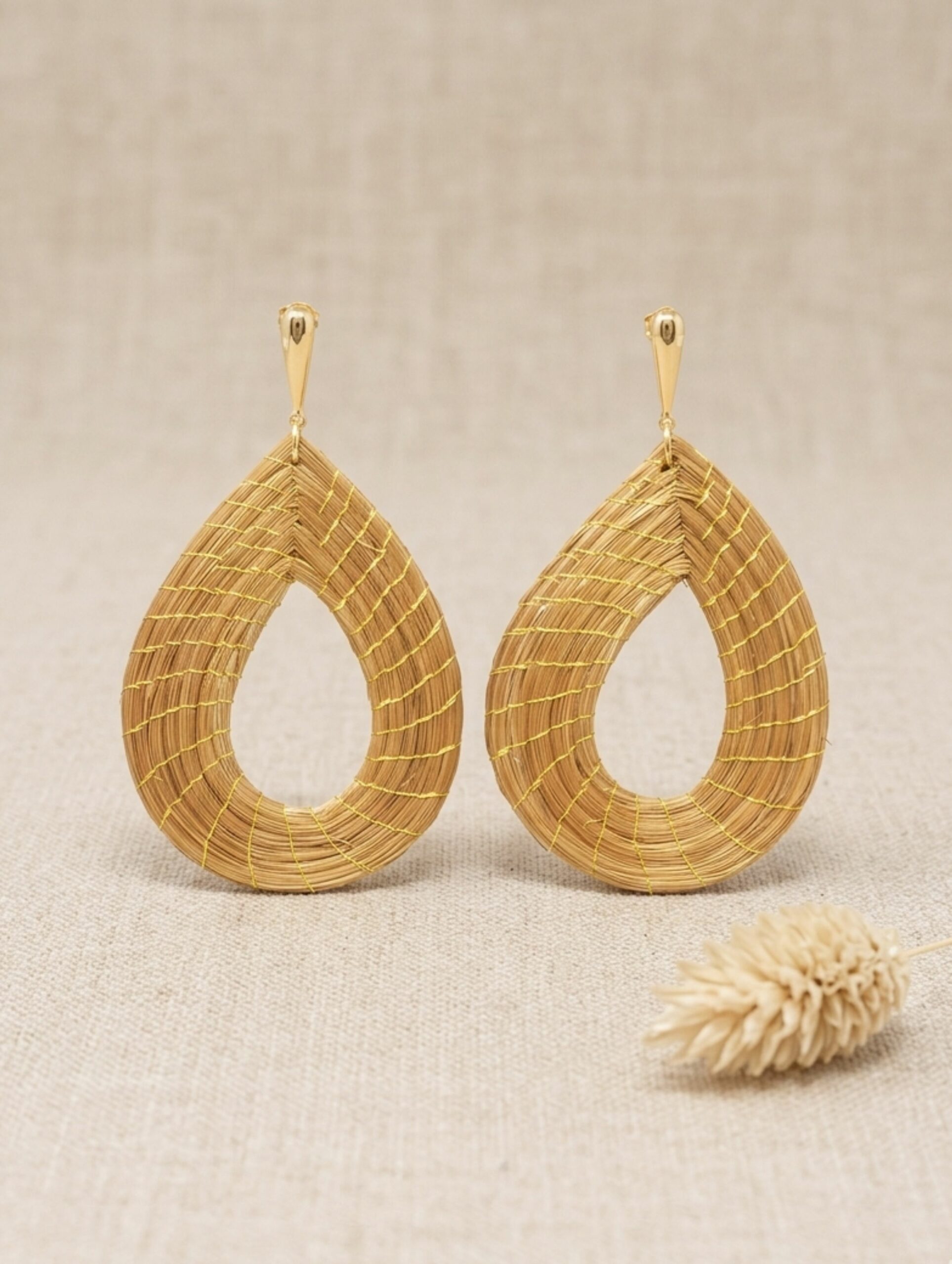 Oro vegetal Capim dourado pendientes