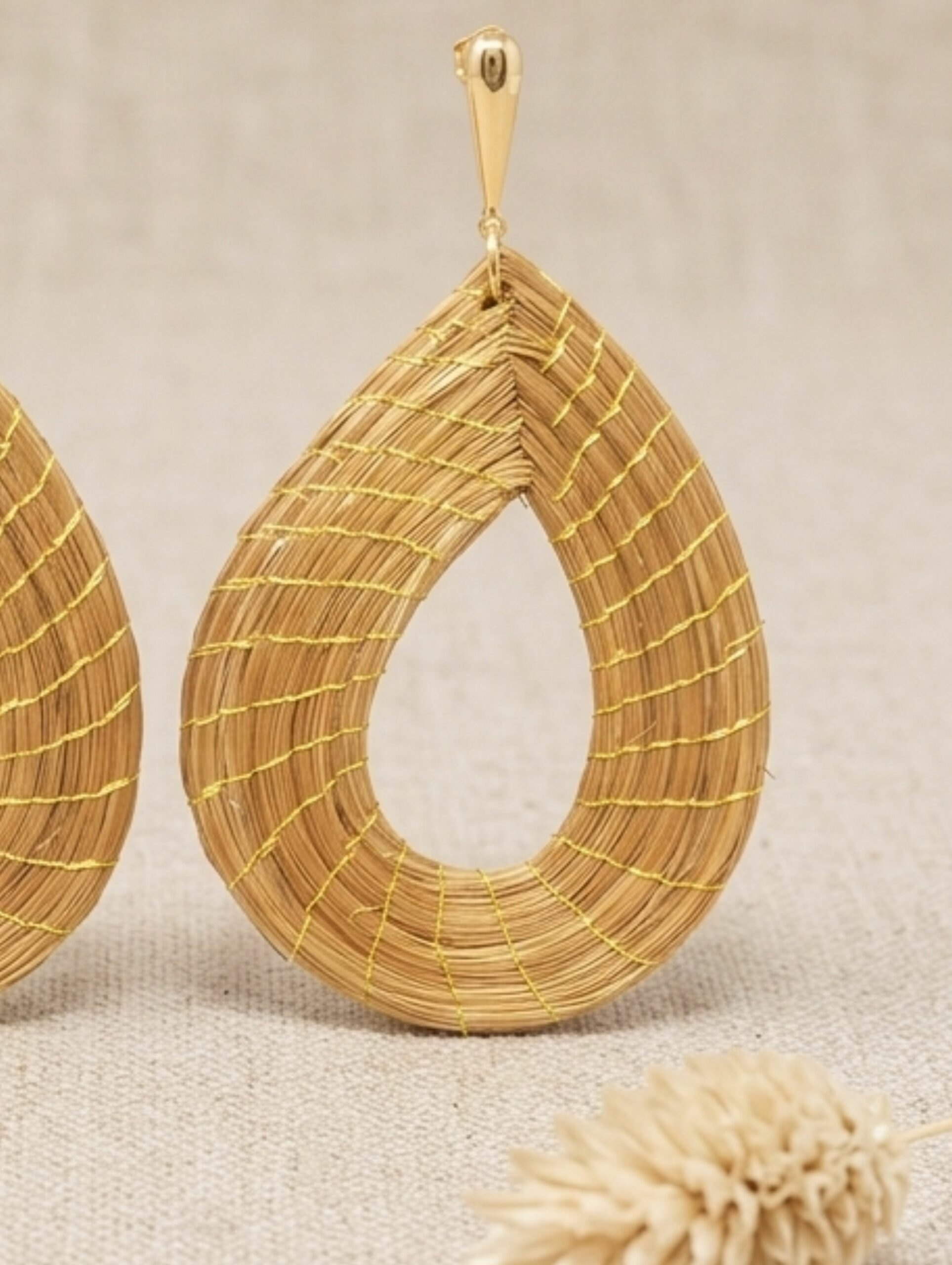 Oro vegetal Capim dourado pendientes