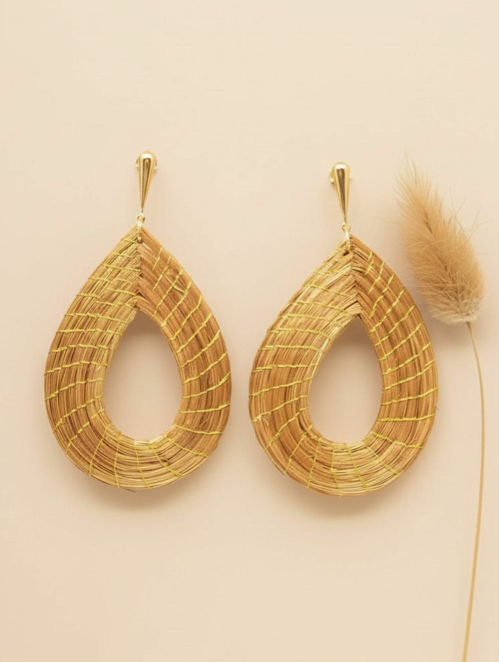 Oro vegetal Capim dourado pendientes