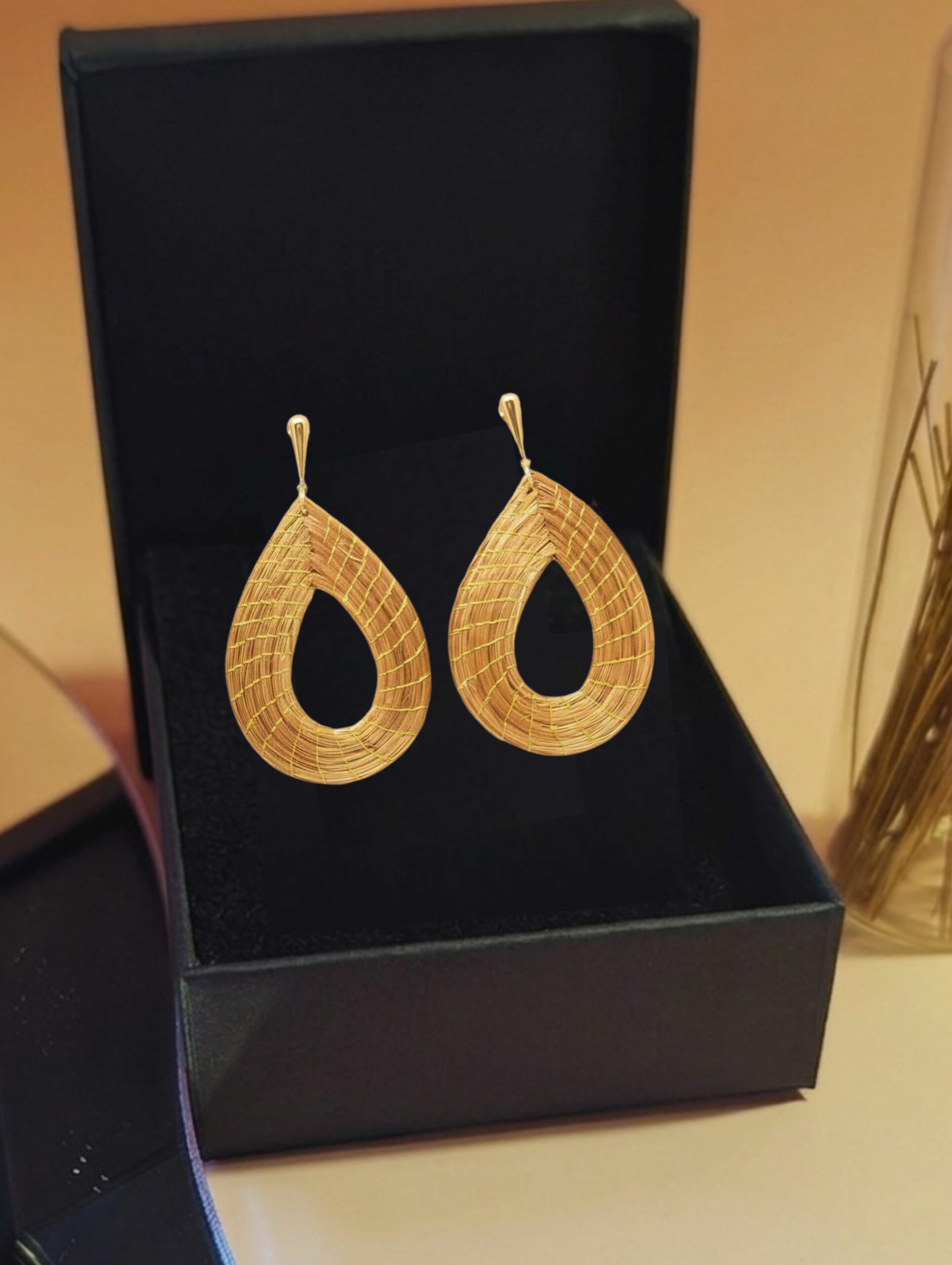 Oro vegetal Capim dourado pendientes