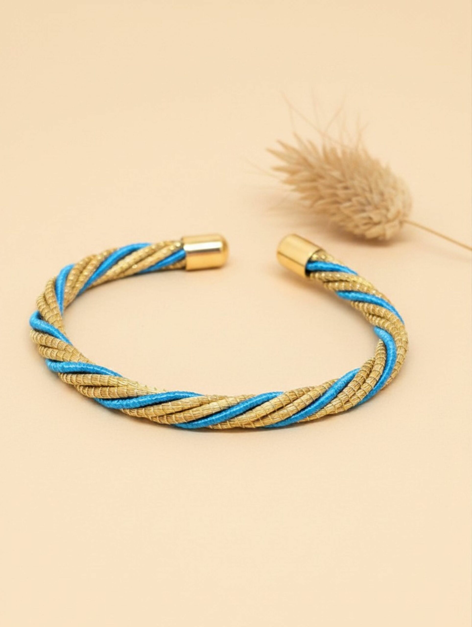 joyas artesanales y sostenibles - PULSERA Oro vegetal capim dourado