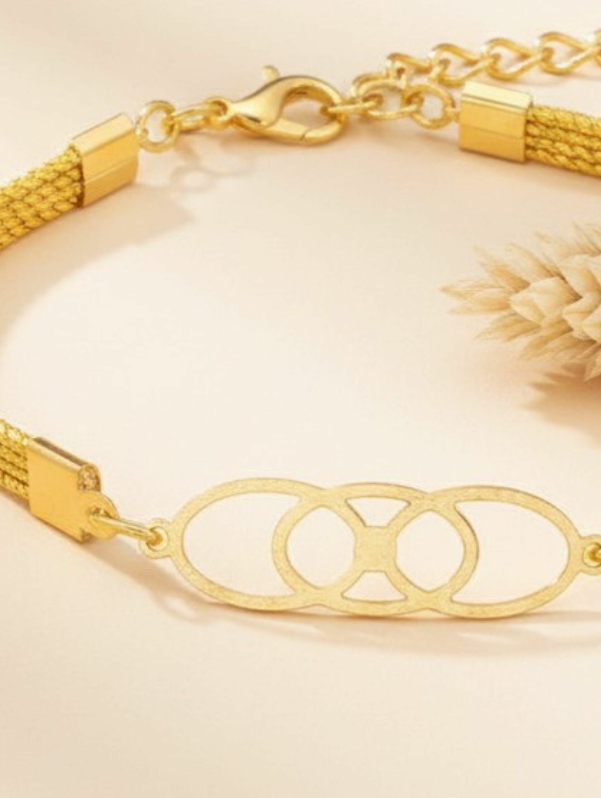 joyas artesanales y sostenibles - PULSERA Oro vegetal capim dourado