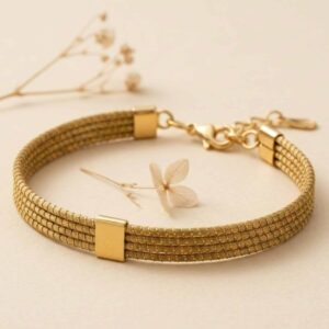 joyas artesanales y sostenibles - PULSERA Oro vegetal capim dourado