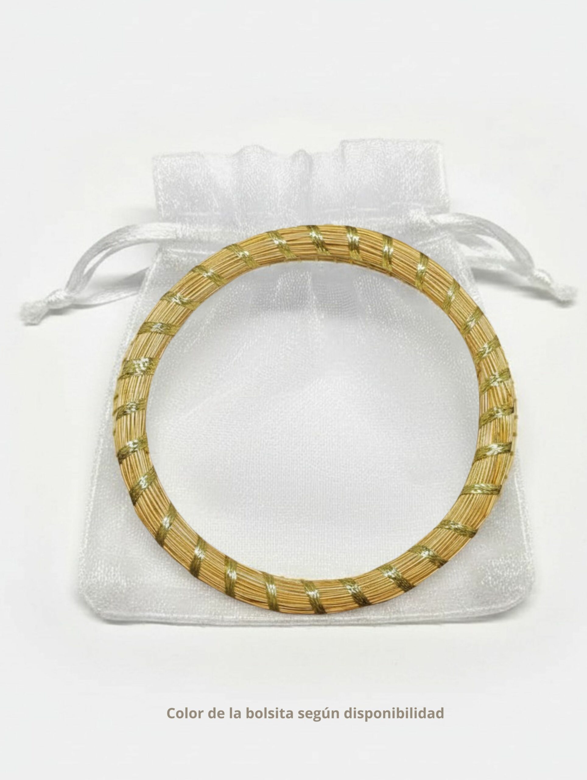 joyas artesanales y sostenibles - PULSERA Oro vegetal capim dourado