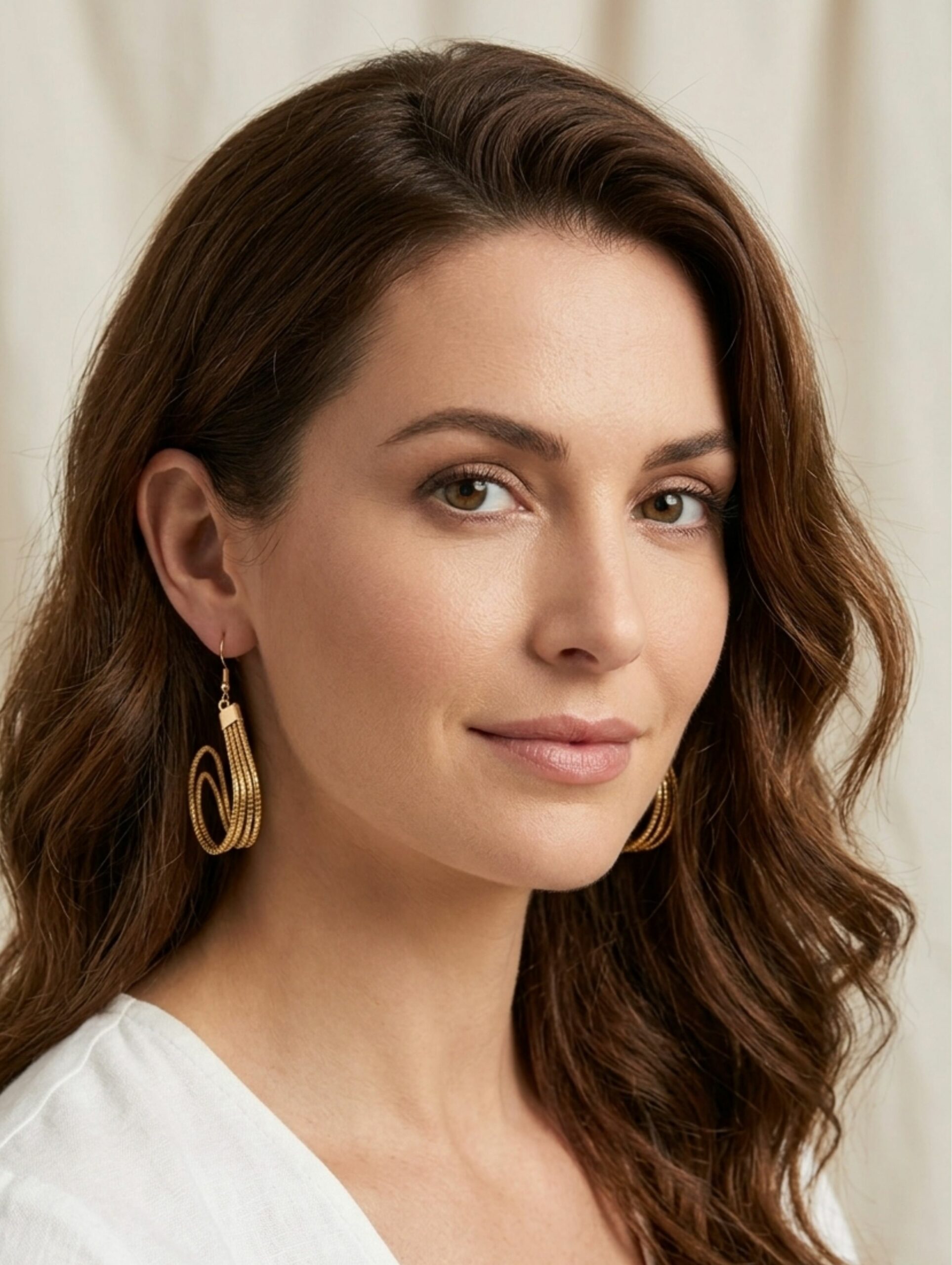 Pendientes oro vegetal – HOLLYWOOD – Biojoya Capim dourado – Joya sostenible natural hecha a mano – Ganchos – SLOWECO