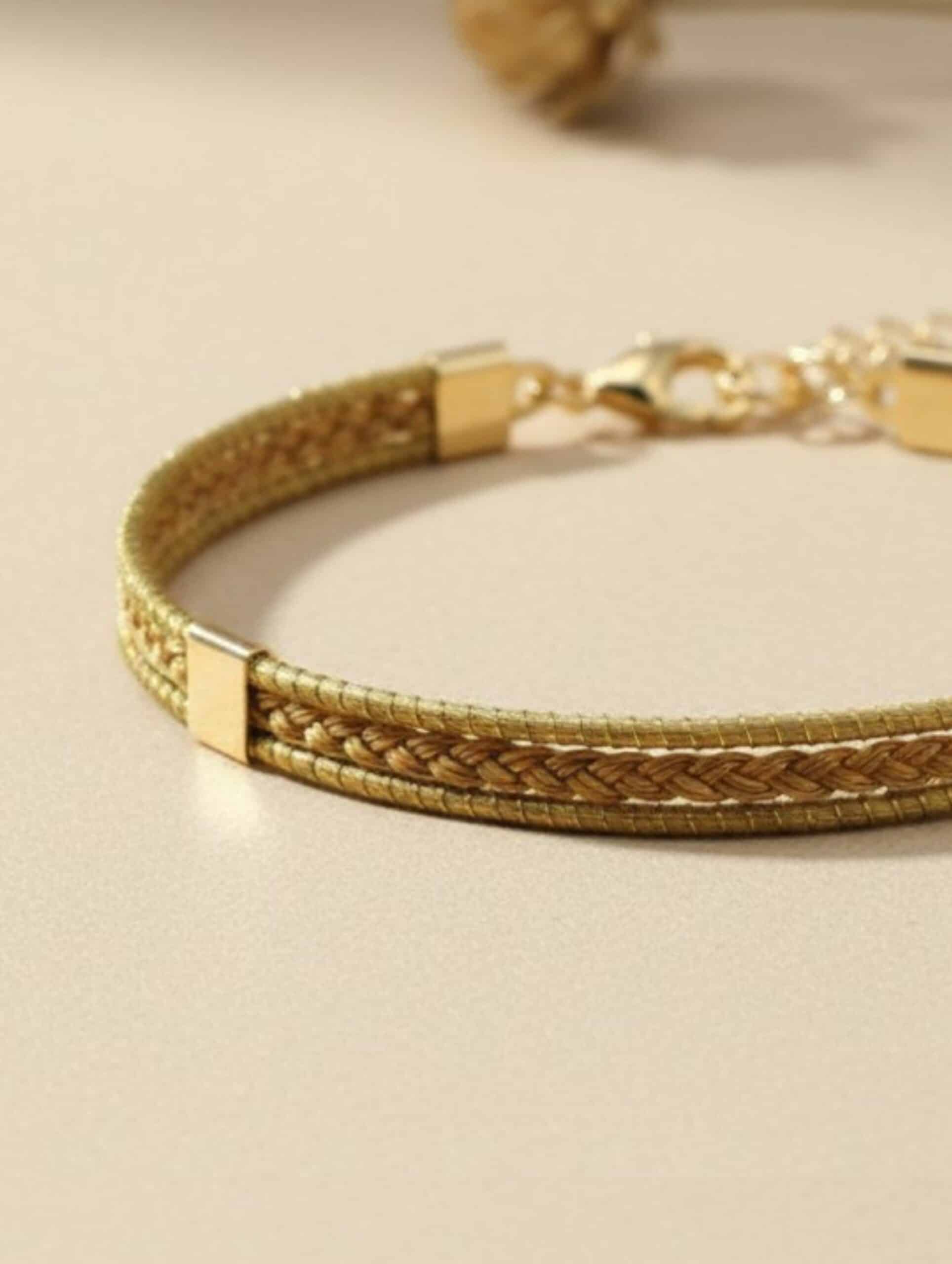 joyas artesanales y sostenibles - PULSERA Oro vegetal capim dourado