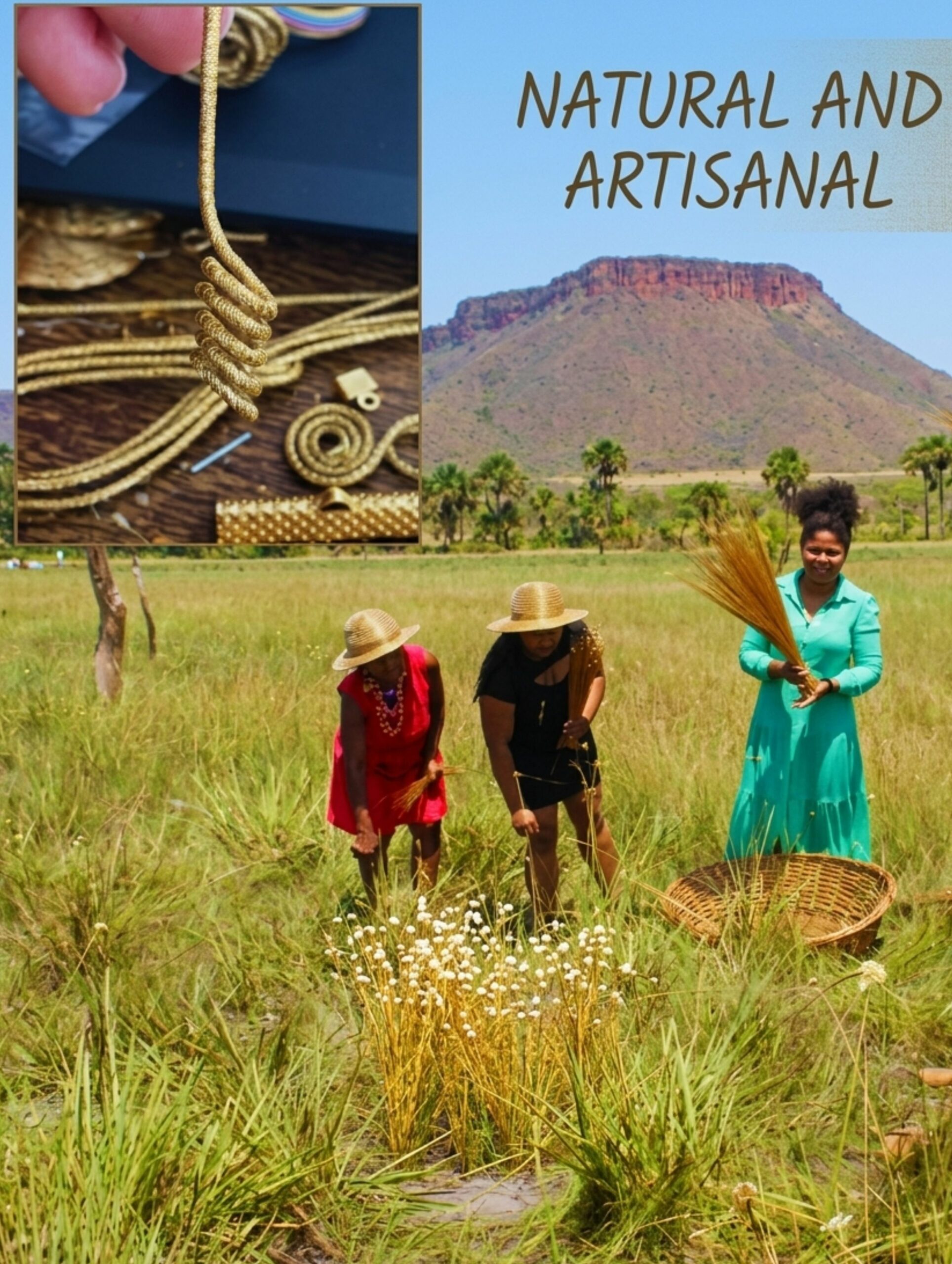 joyas artesanales y sostenibles - PULSERA Oro vegetal capim dourado