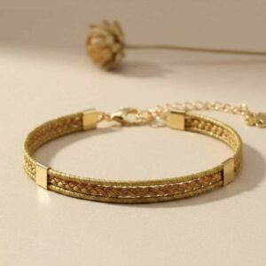 joyas artesanales y sostenibles - PULSERA Oro vegetal capim dourado