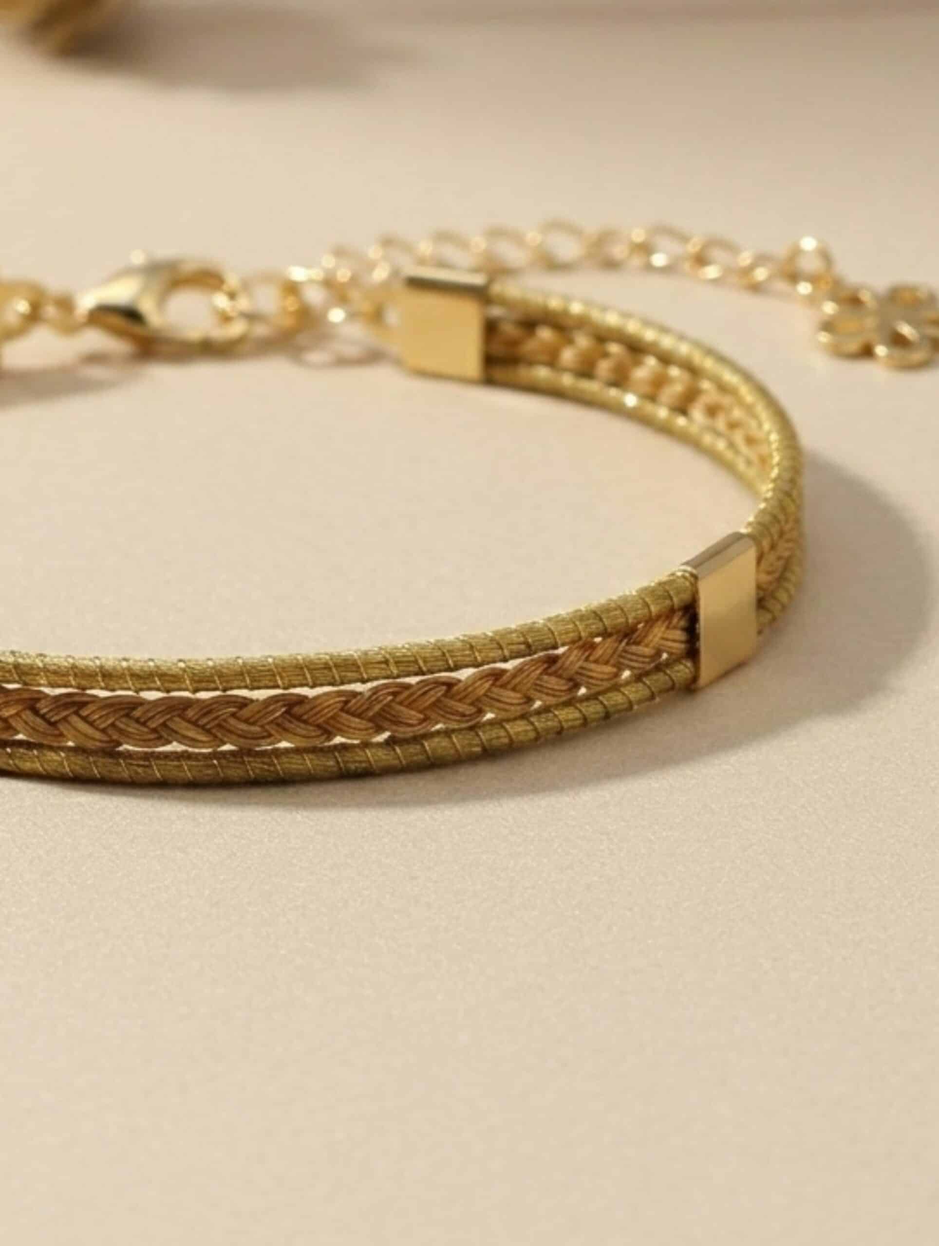 joyas artesanales y sostenibles - PULSERA Oro vegetal capim dourado