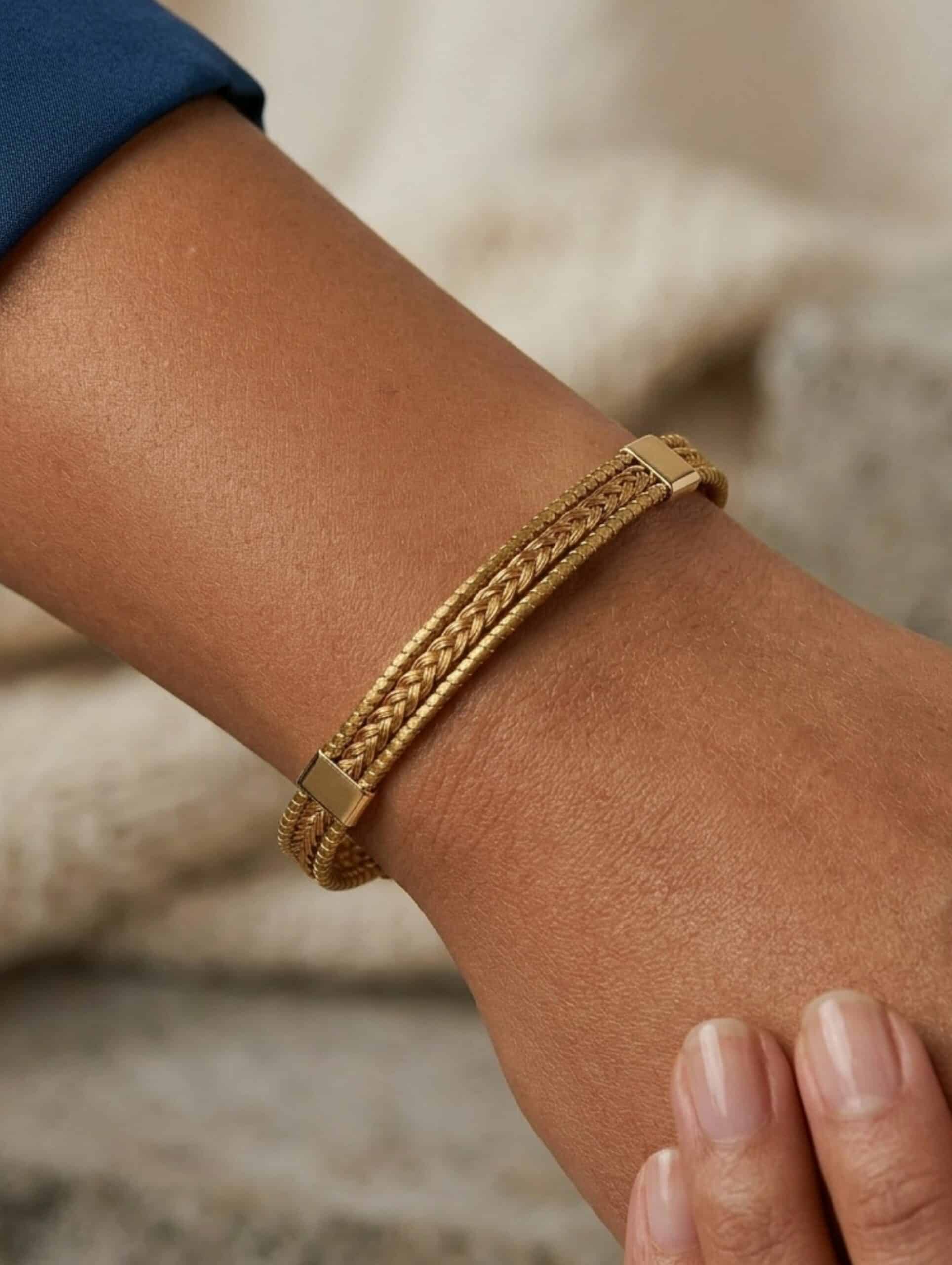 joyas artesanales y sostenibles - PULSERA Oro vegetal capim dourado