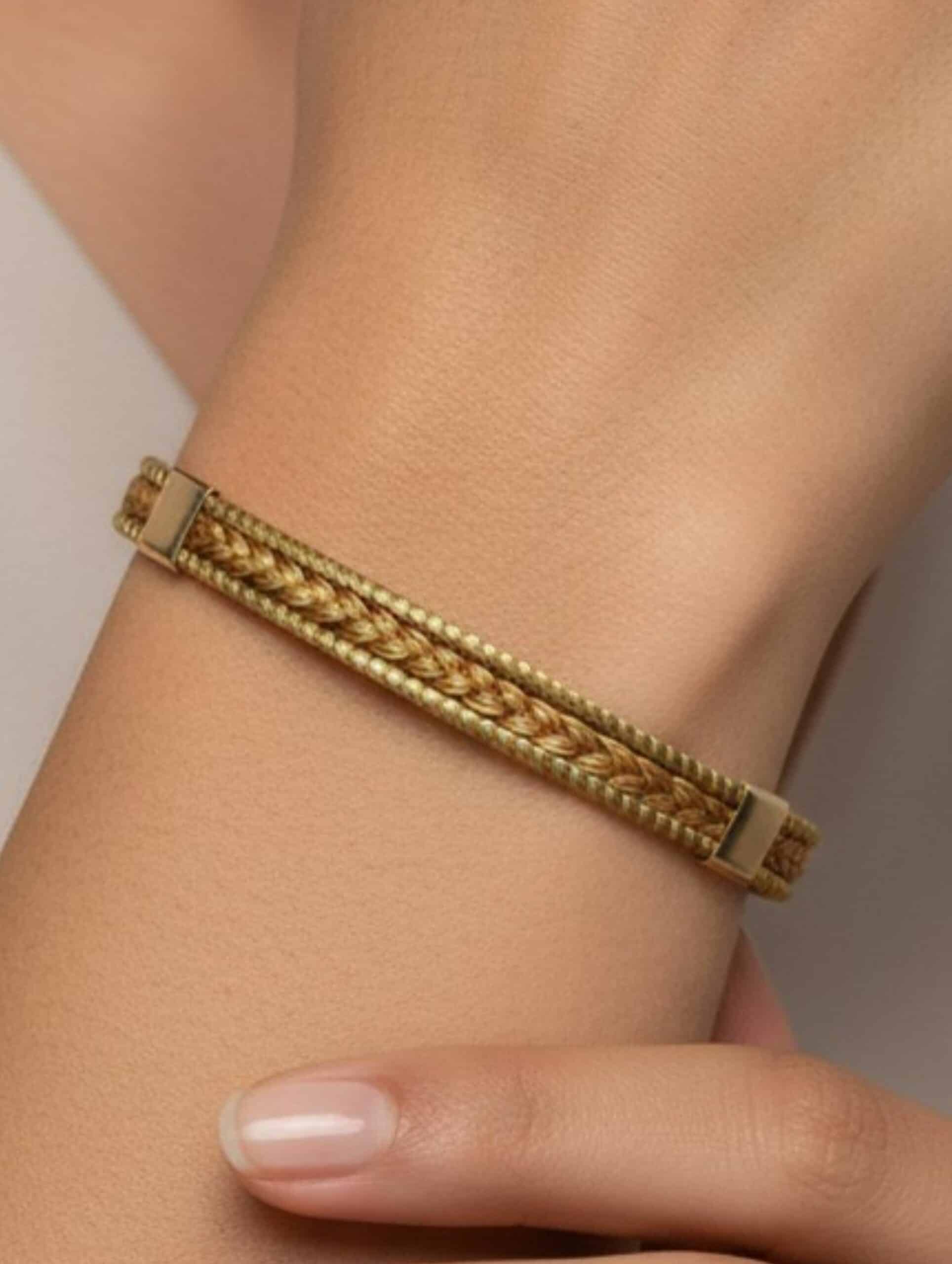joyas artesanales y sostenibles - PULSERA Oro vegetal capim dourado