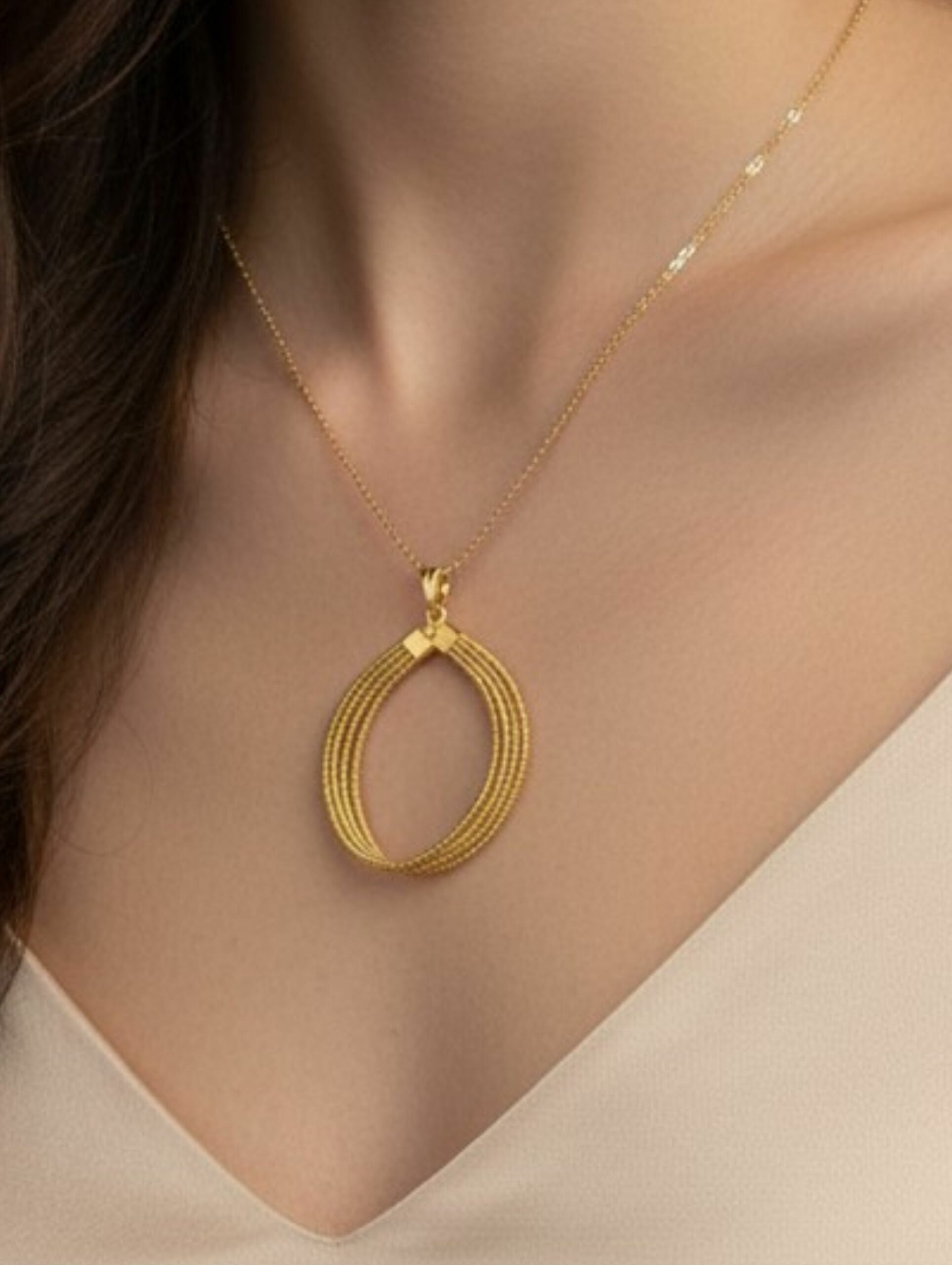 Colgante oro vegetal – BUENOS AIRES – Biojoya Capim dourado – Joya sostenible natural hecha a mano – 5,5cmx4,5cm (LxAn) – SLOWECO