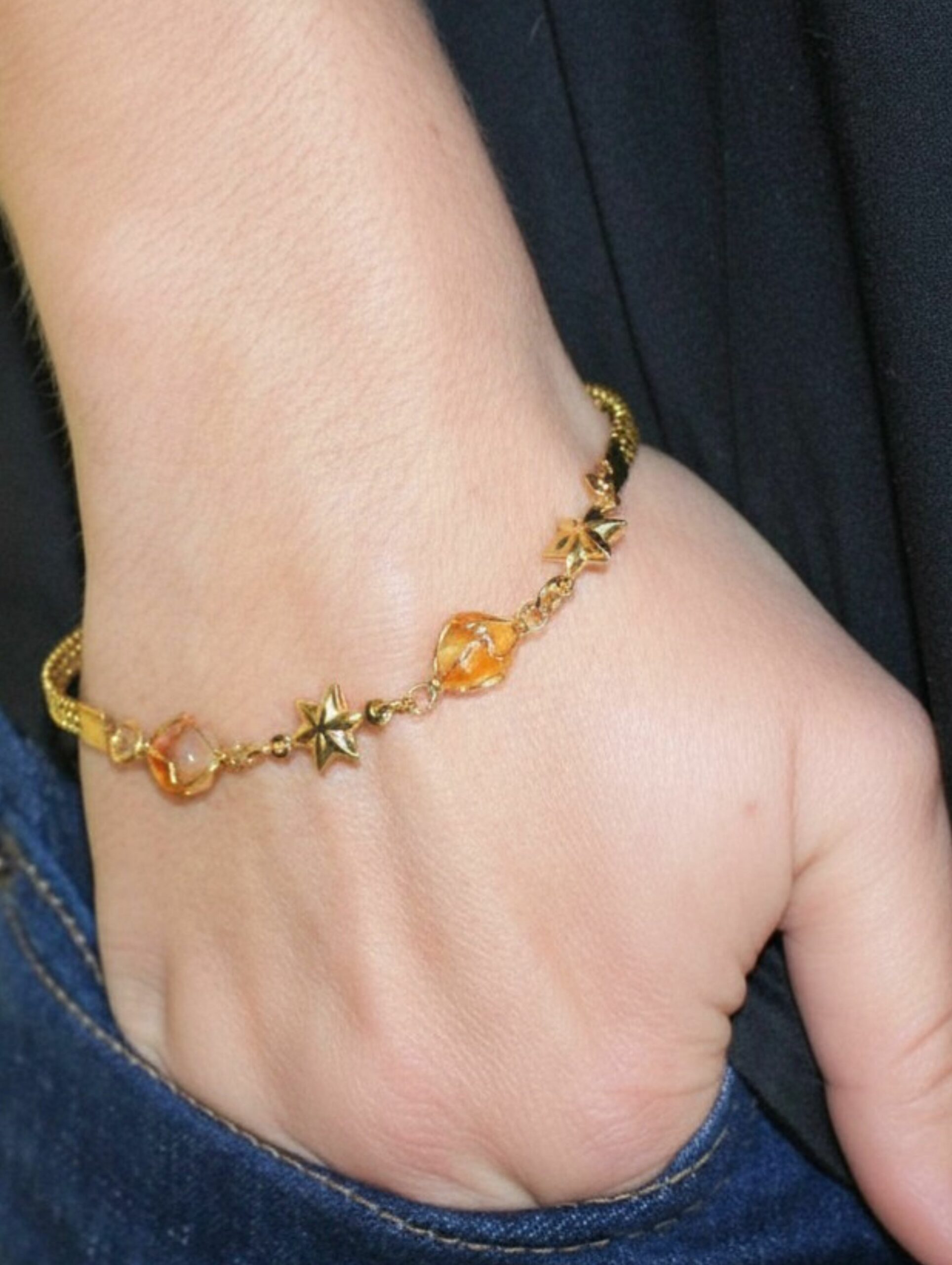 joyas artesanales y sostenibles - PULSERA Oro vegetal capim dourado