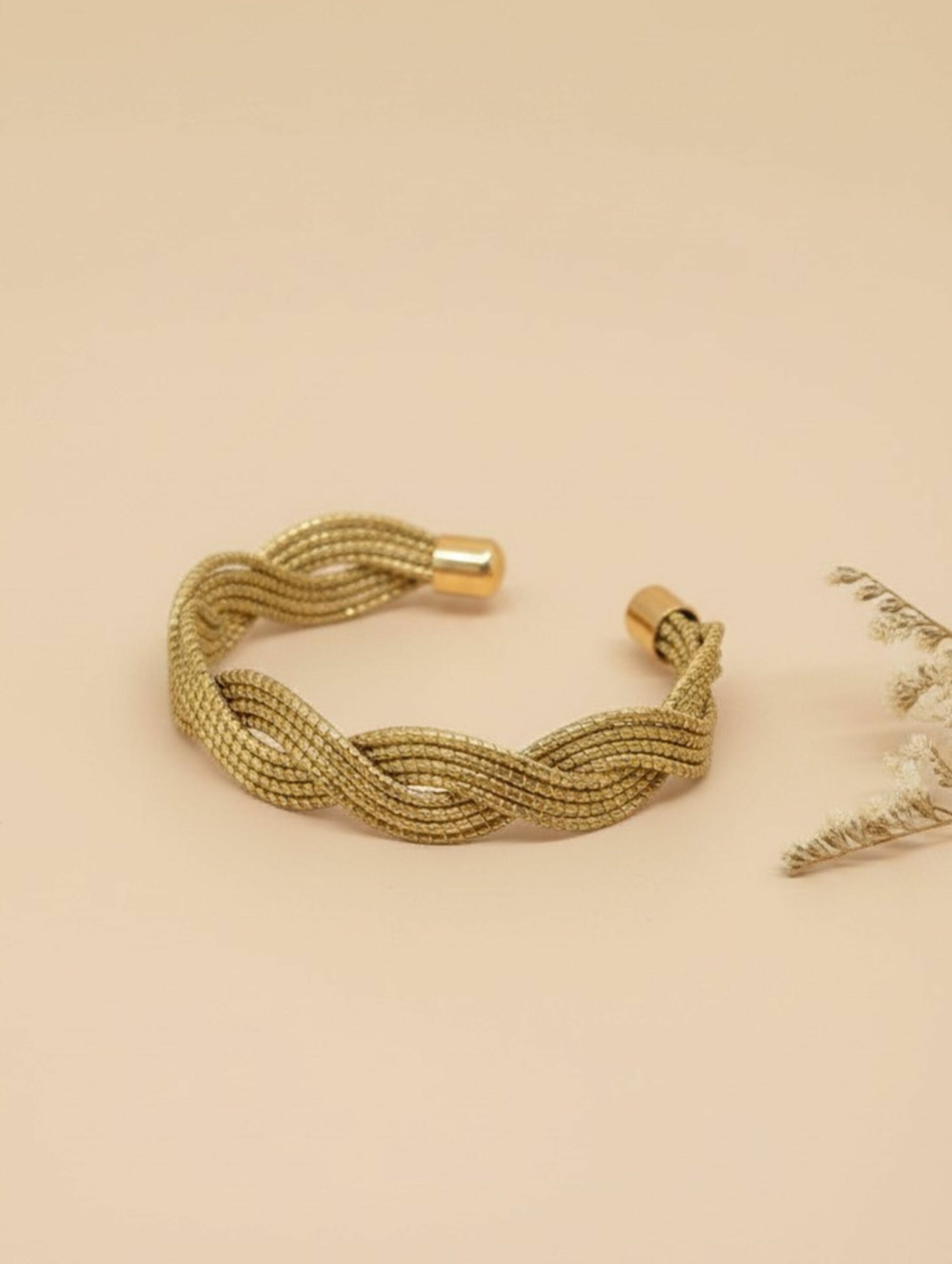 joyas artesanales y sostenibles - PULSERA Oro vegetal capim dourado