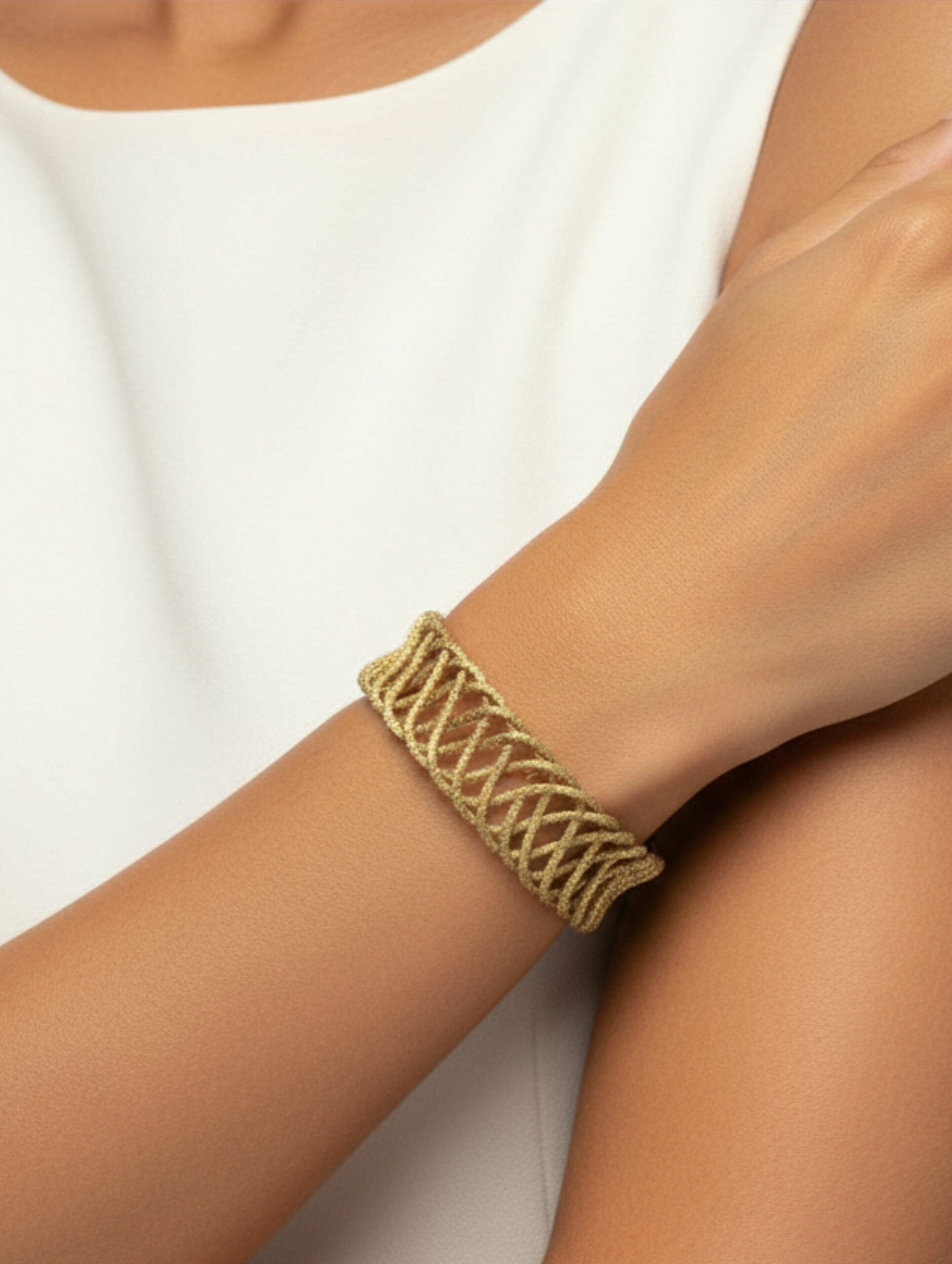 joyas artesanales y sostenibles - PULSERA Oro vegetal capim dourado