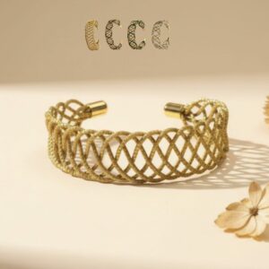 joyas artesanales y sostenibles - PULSERA Oro vegetal capim dourado