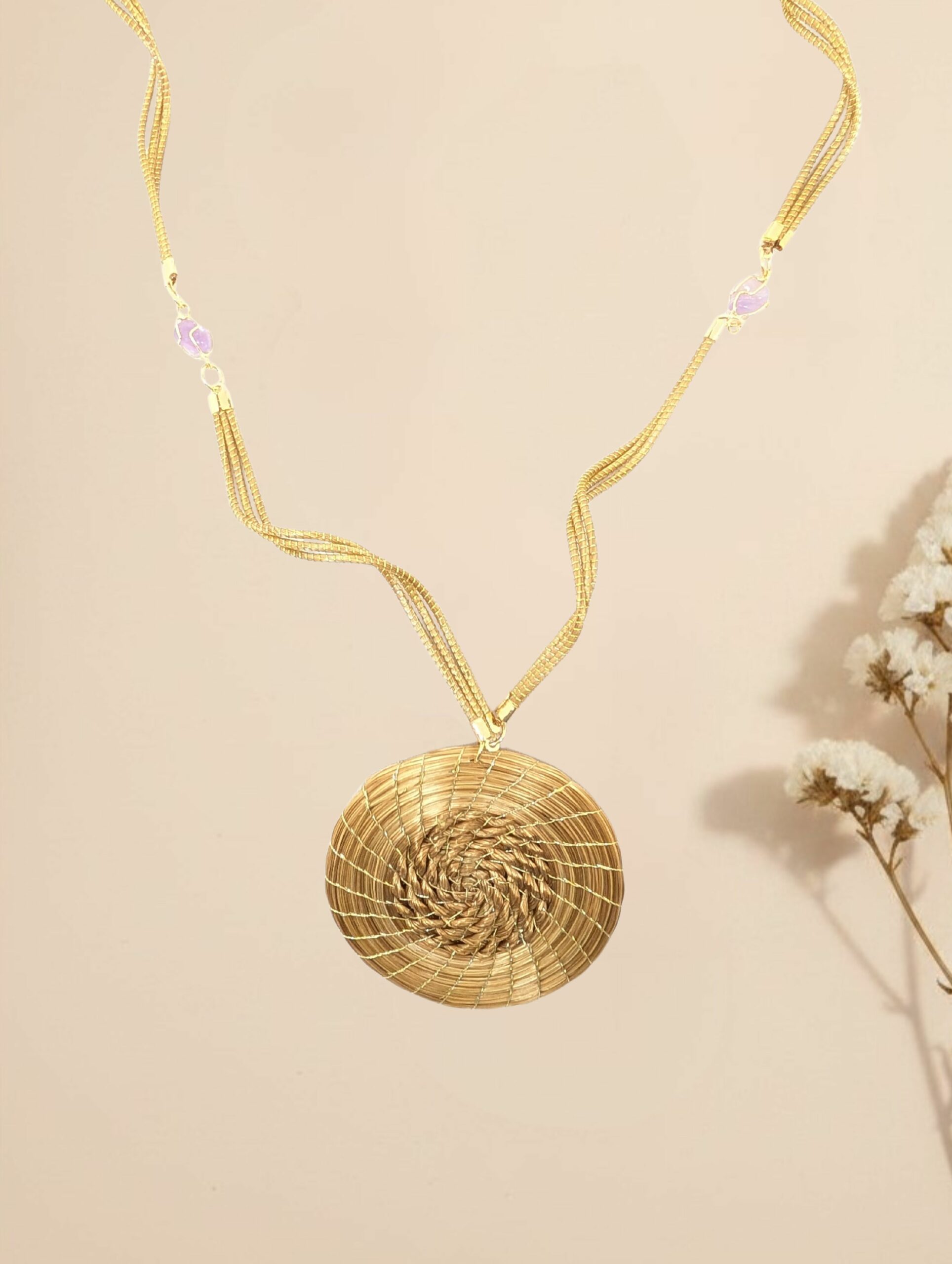 joyas artesanales y sostenibles - PULSERA Oro vegetal capim dourado