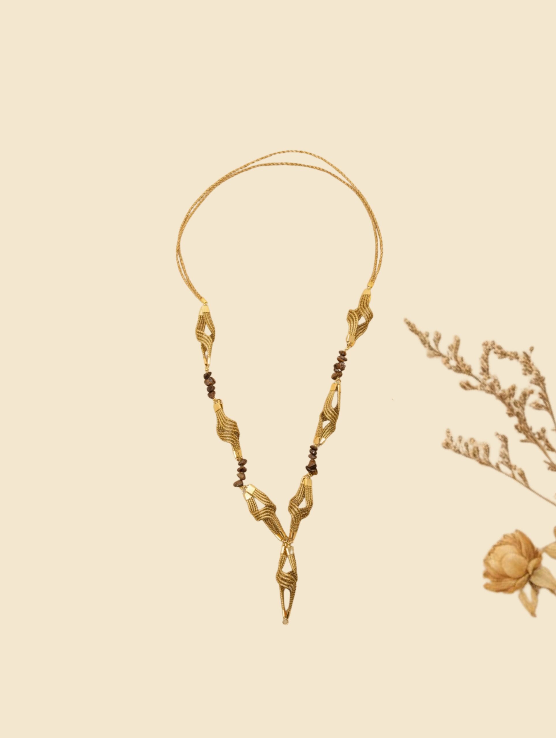 joyas artesanales y sostenibles - PULSERA Oro vegetal capim dourado