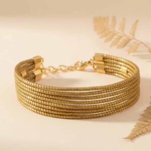 joyas artesanales y sostenibles - PULSERA Oro vegetal capim dourado