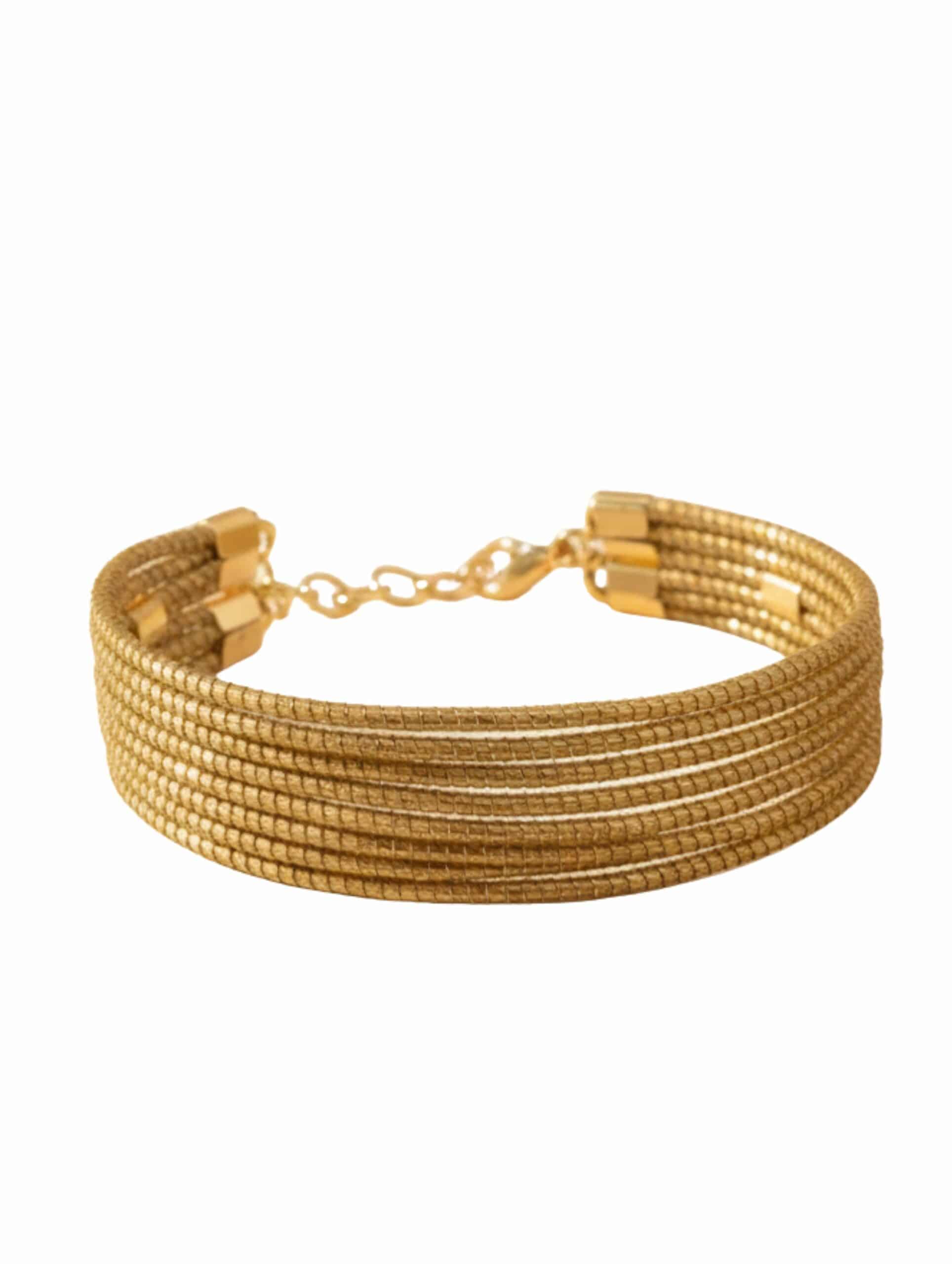 joyas artesanales y sostenibles - PULSERA Oro vegetal capim dourado
