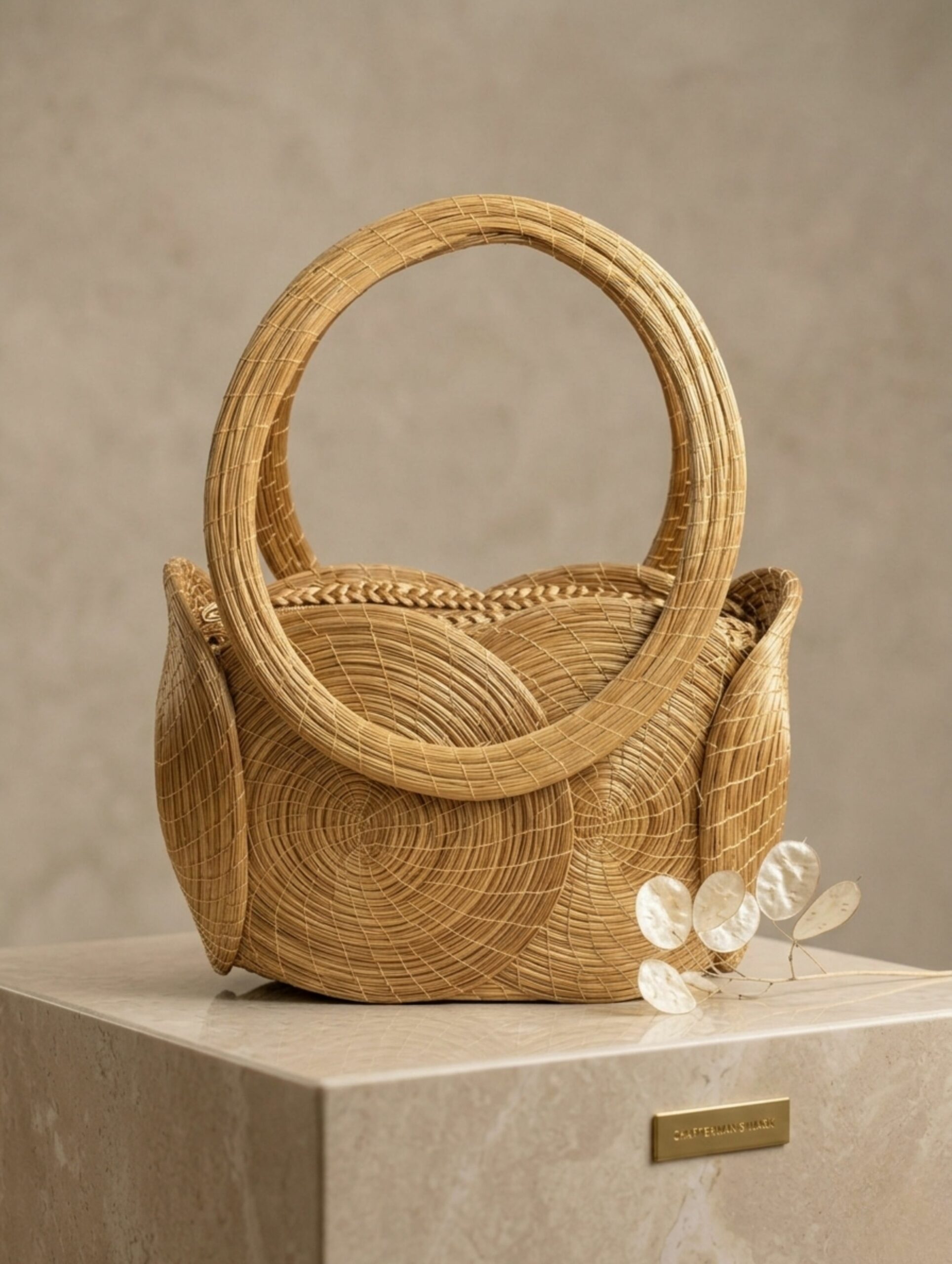 joyas artesanales y sostenibles - BOLSO Oro vegetal capim dourado