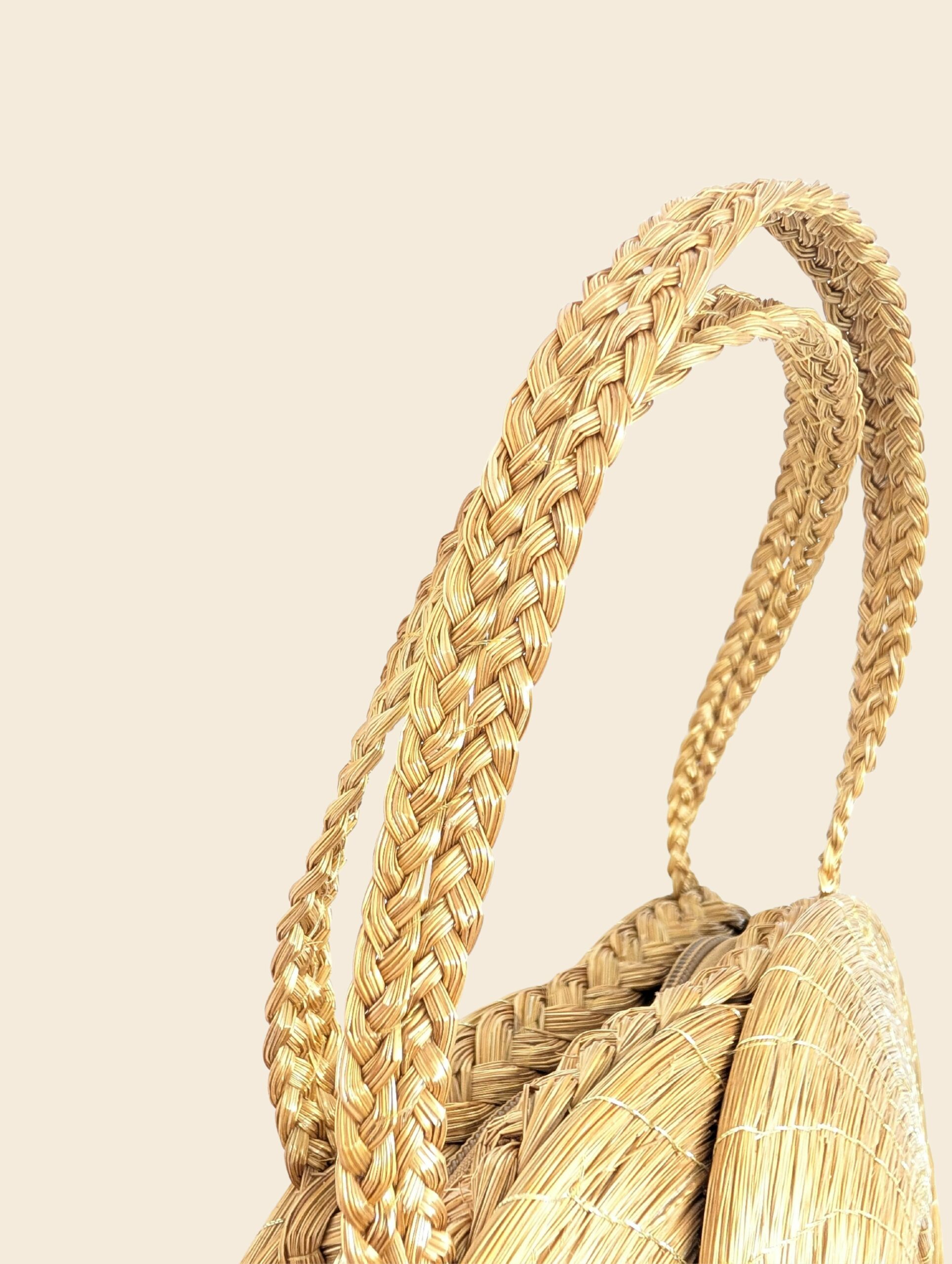 joyas artesanales y sostenibles - BOLSO Oro vegetal capim dourado