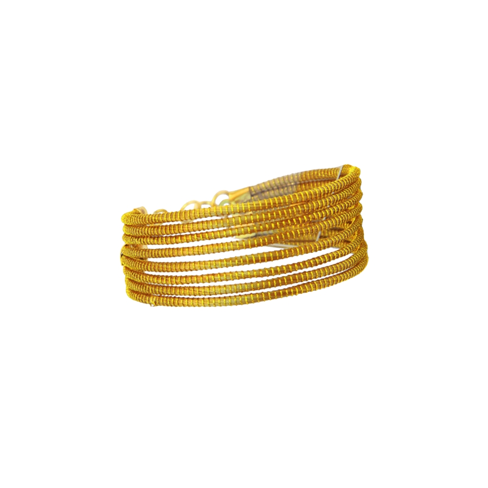 Pulsera de oro vegetal ajustable – BENAGIL – Biojoya Capim dourado – Joya sostenible natural hecha a mano – 6cmx1,7cm – SLOWECO