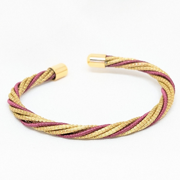 Brazaletes oro vegetal capim dourado natural y sostenible