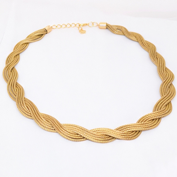 Collares oro vegetal capim dourado natural y sostenible