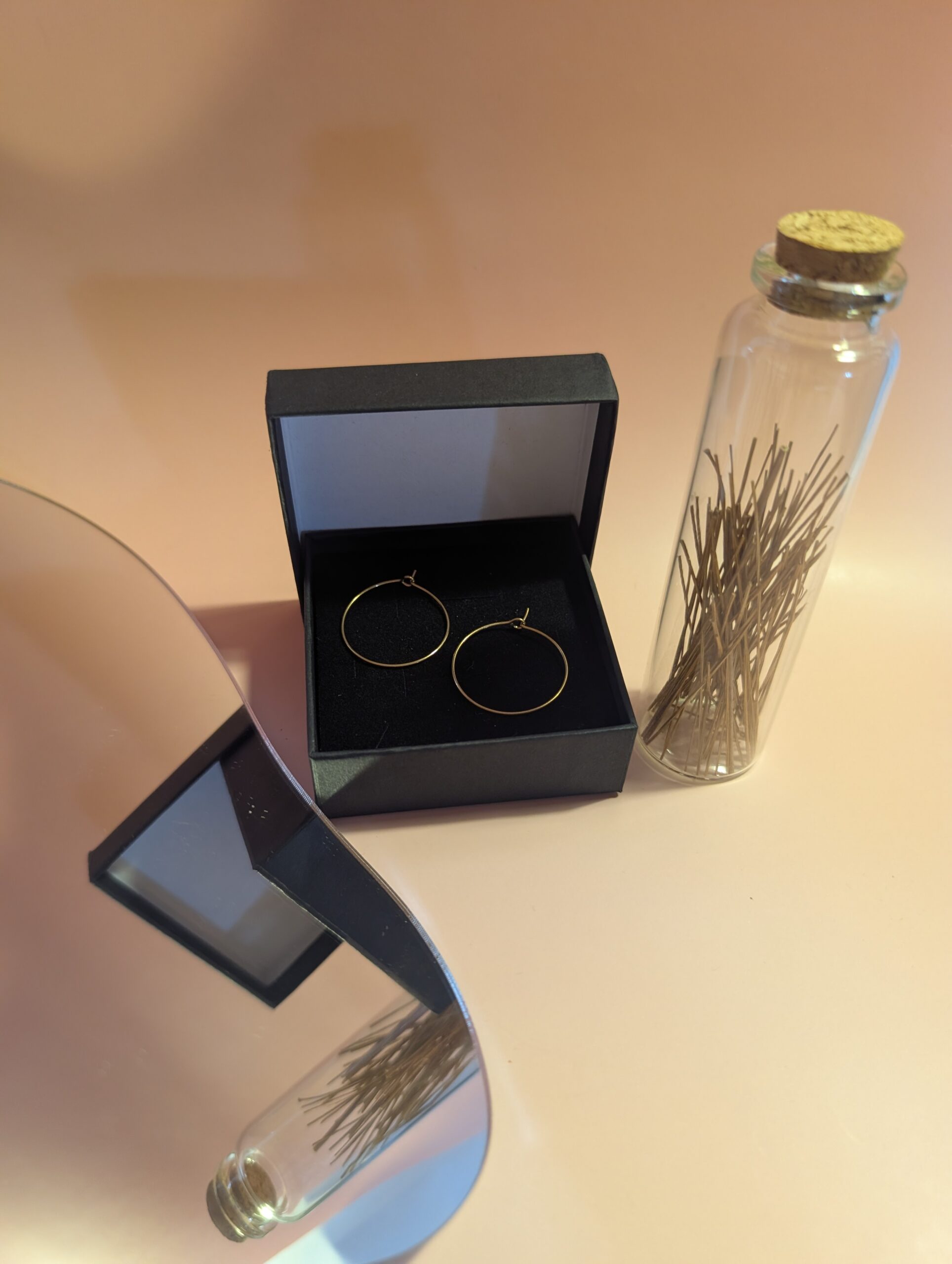 Pendientes criollos Acero inoxidable dorado 316L Hipoalergénicos – Base para tus Capimix de oro vegetal – 2,5 ó 3,5 cm – 2 U.
