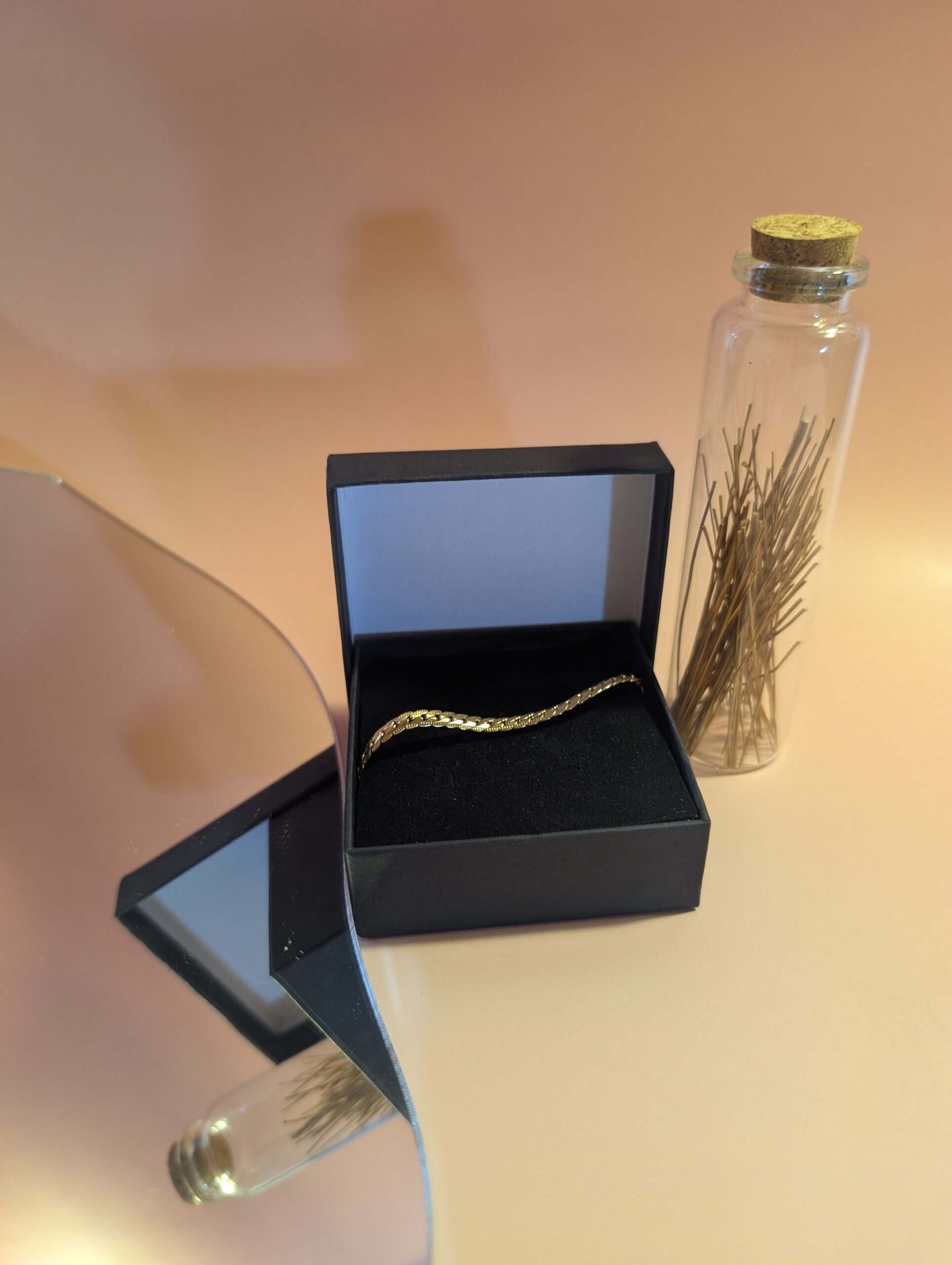 Collar gargantilla Eslabón Cola de topo 4mm – Acero inoxidable dorado 316L Hipoalergénico – Base para tus Capimix de oro vegetal – 45 cm – 1U.