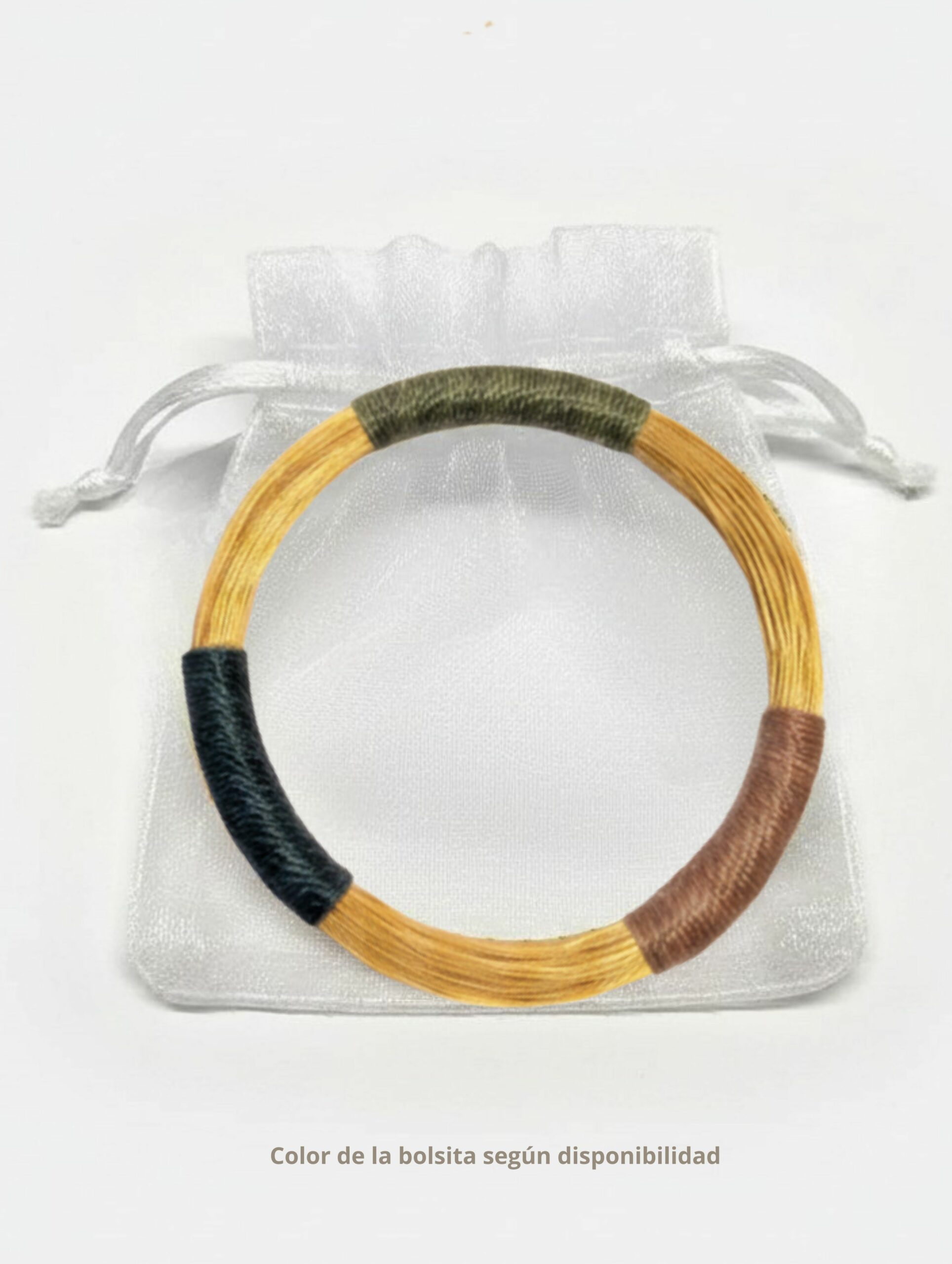 joyas artesanales y sostenibles - PULSERA Oro vegetal capim dourado