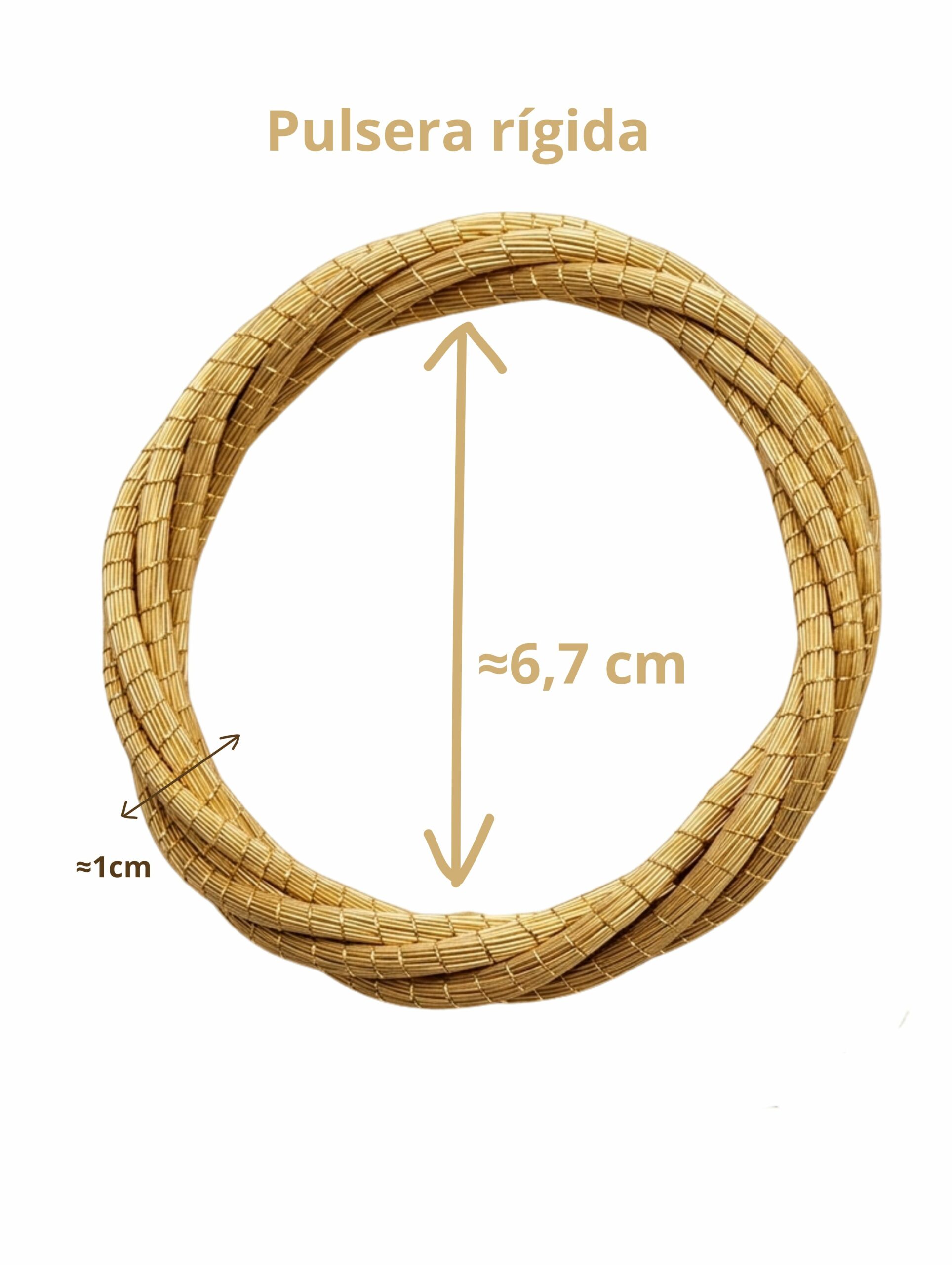joyas artesanales y sostenibles - PULSERA Oro vegetal capim dourado