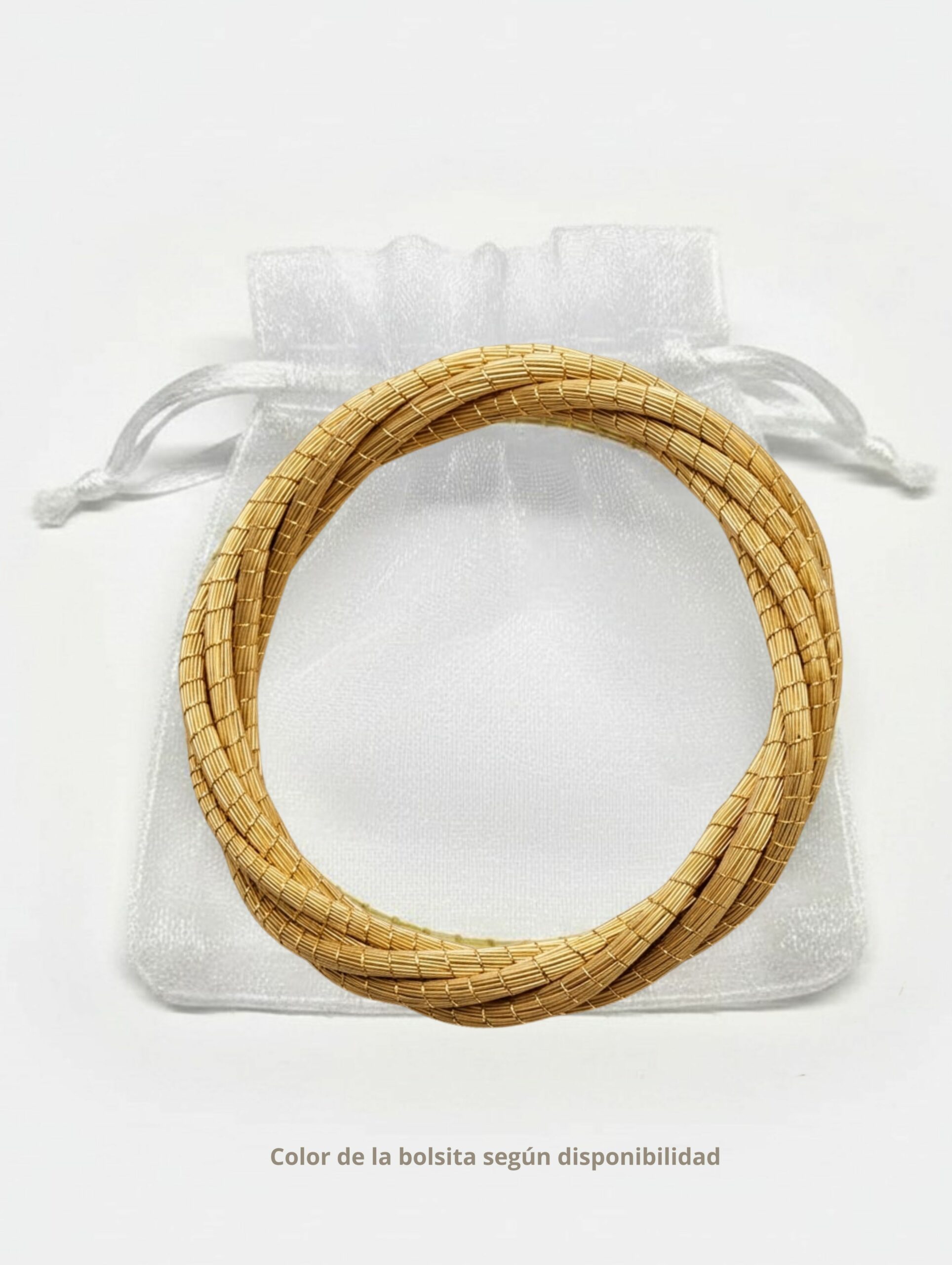 joyas artesanales y sostenibles - PULSERA Oro vegetal capim dourado