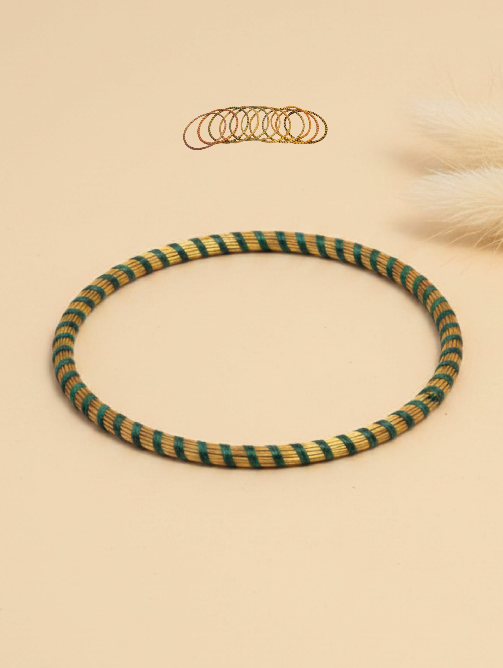 joyas artesanales y sostenibles - PULSERA Oro vegetal capim dourado