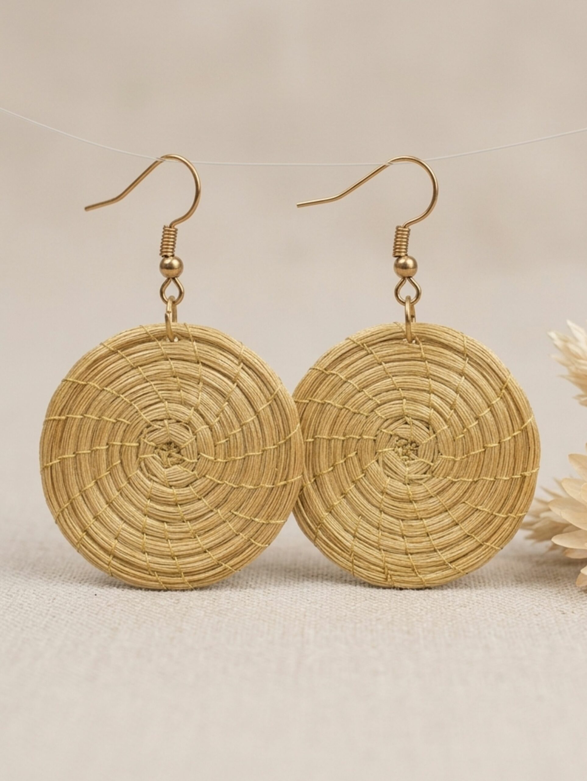 Oro vegetal Capim dourado pendientes