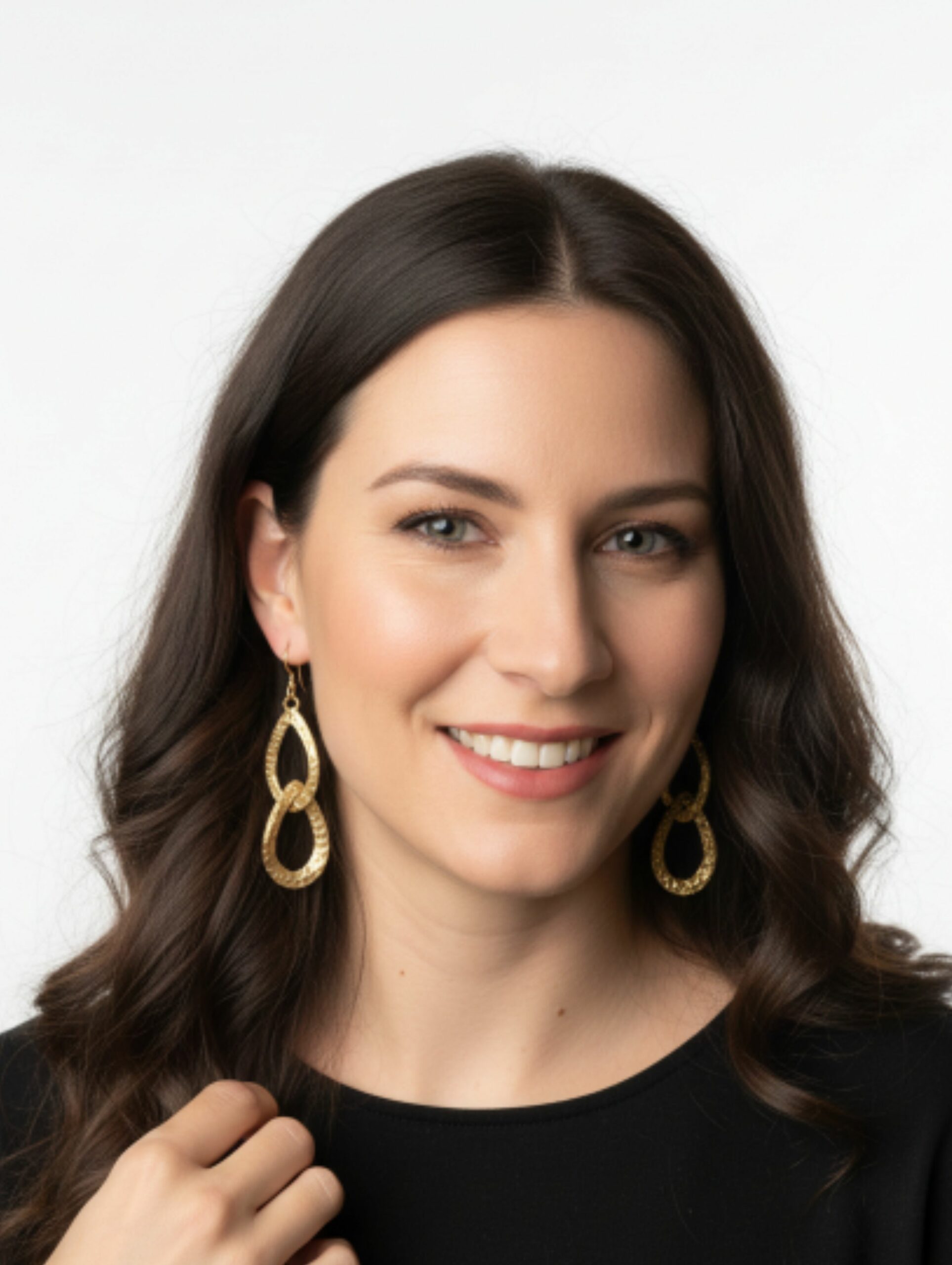 Pendientes de oro vegetal – FORTALEZA – Biojoya Capim dorado – Joya sostenible hecha a mano – Ganchos – 7x3cm SLOWECO