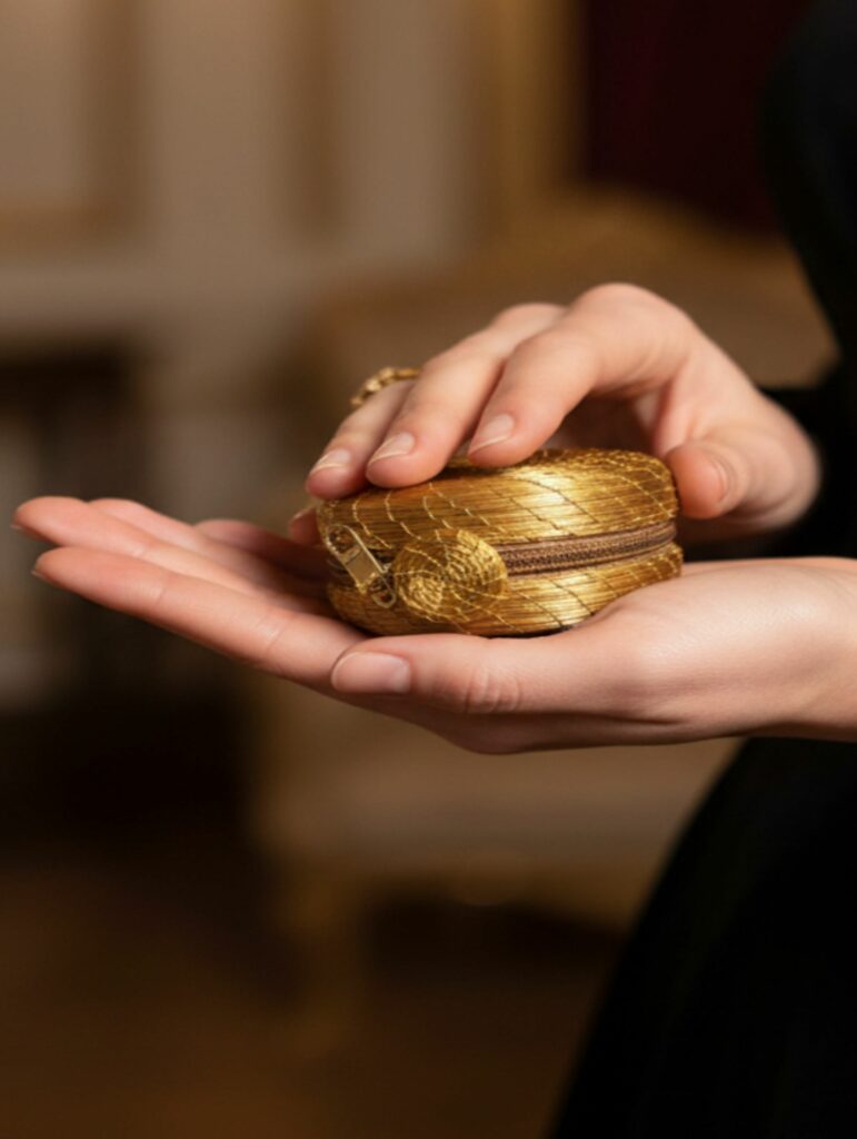 joyas artesanales y sostenibles - BOLSO Oro vegetal capim dourado