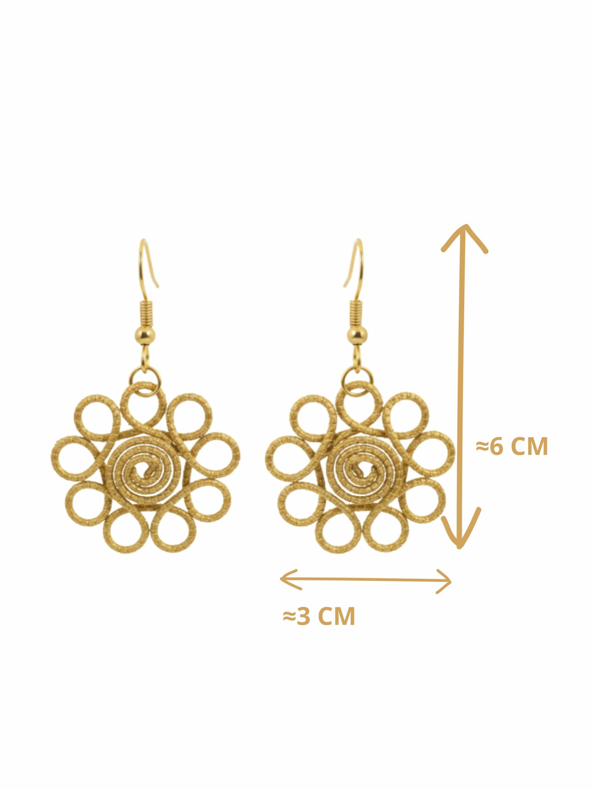 Oro vegetal Capim dourado pendientes