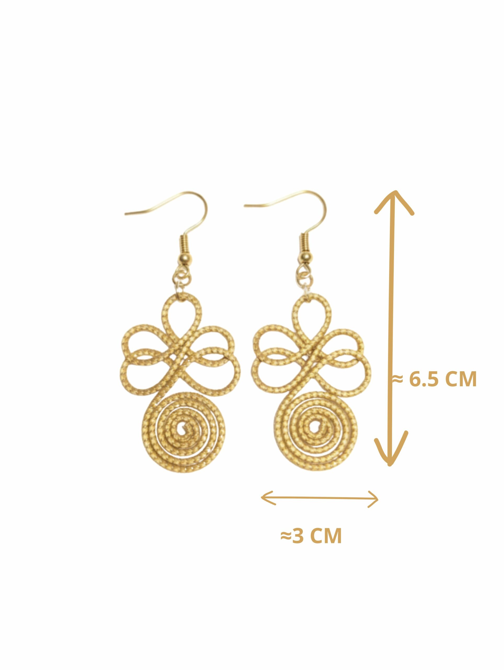 Oro vegetal Capim dourado pendientes