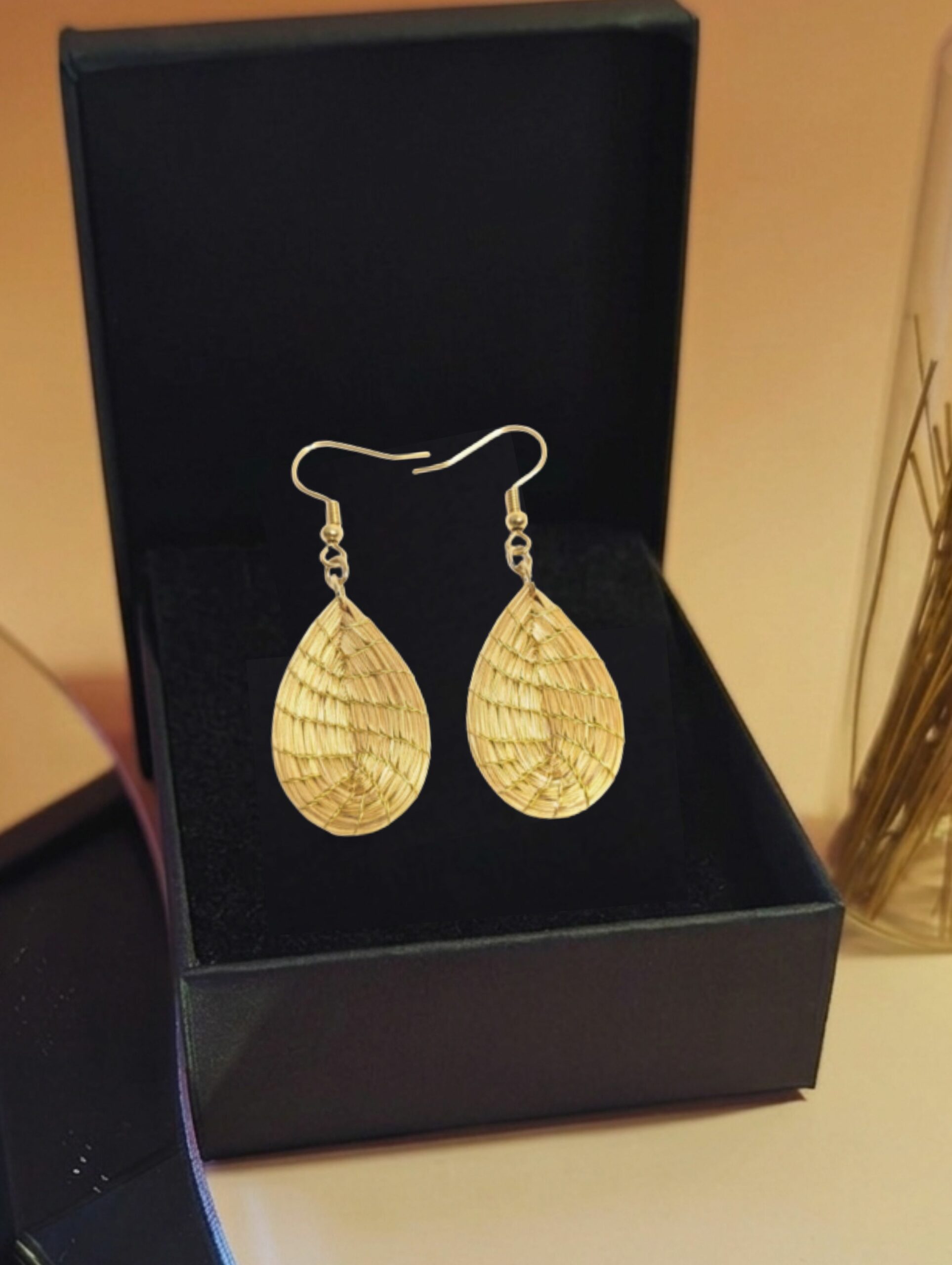 Oro vegetal Capim dourado pendientes
