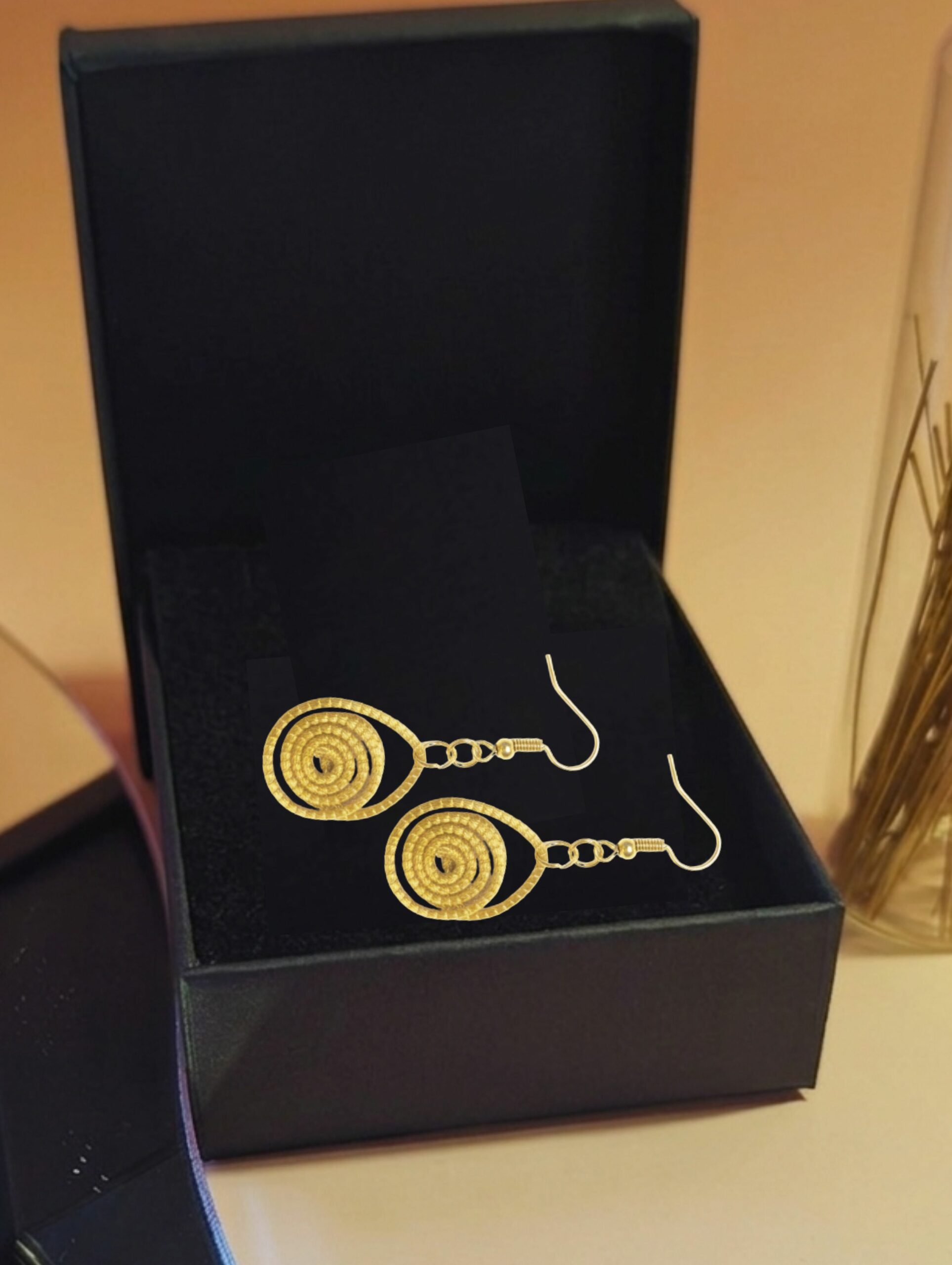 Oro vegetal Capim dourado pendientes