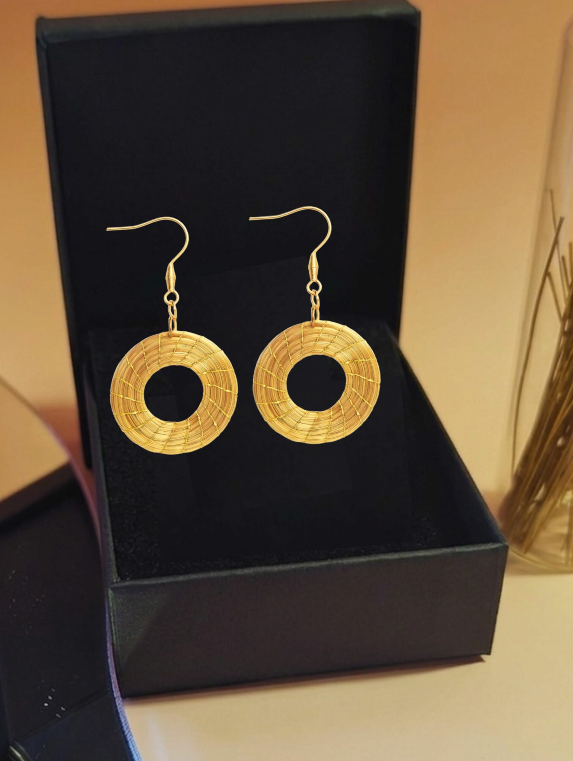 Oro vegetal Capim dourado pendientes