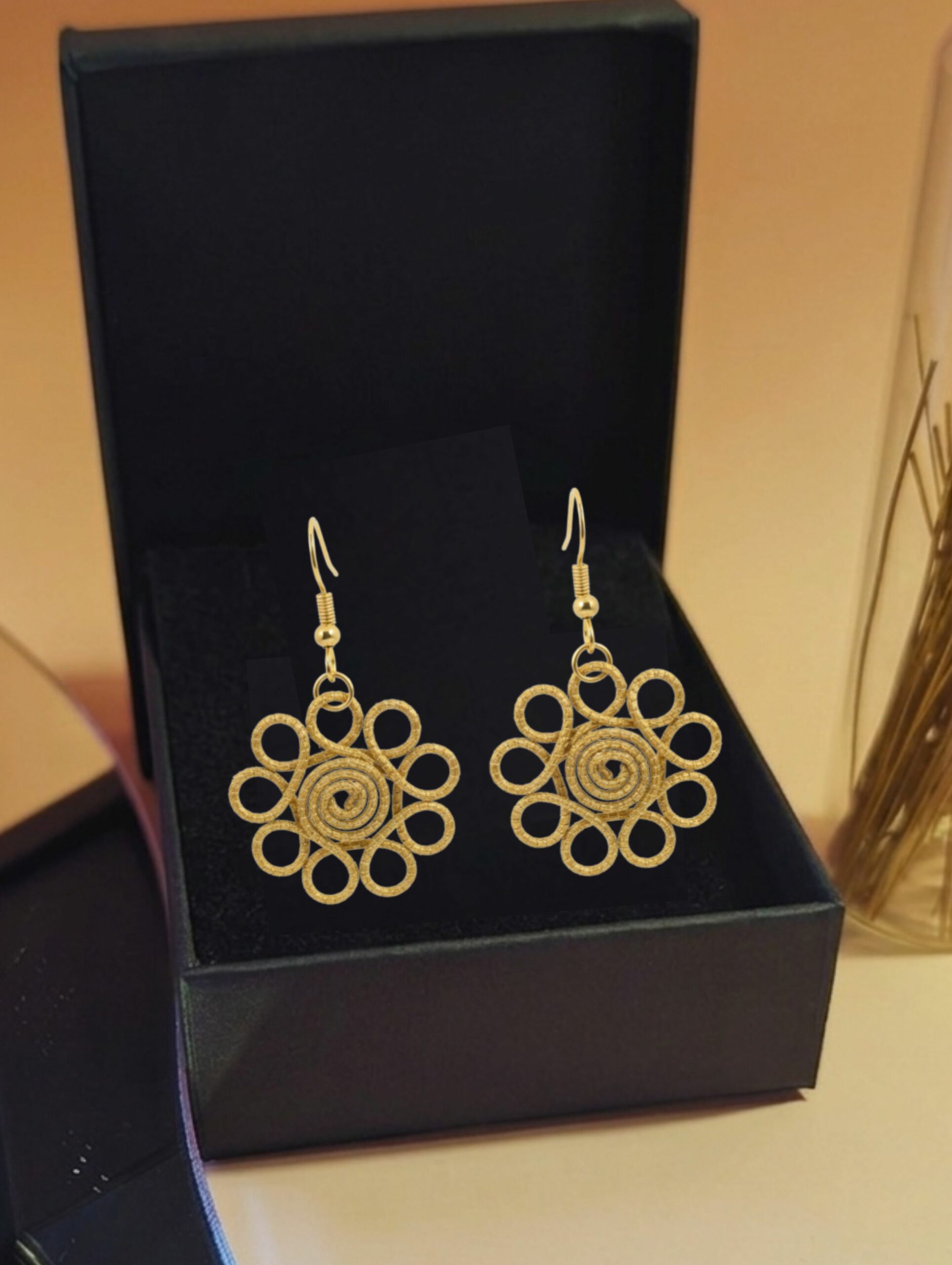 Oro vegetal Capim dourado pendientes