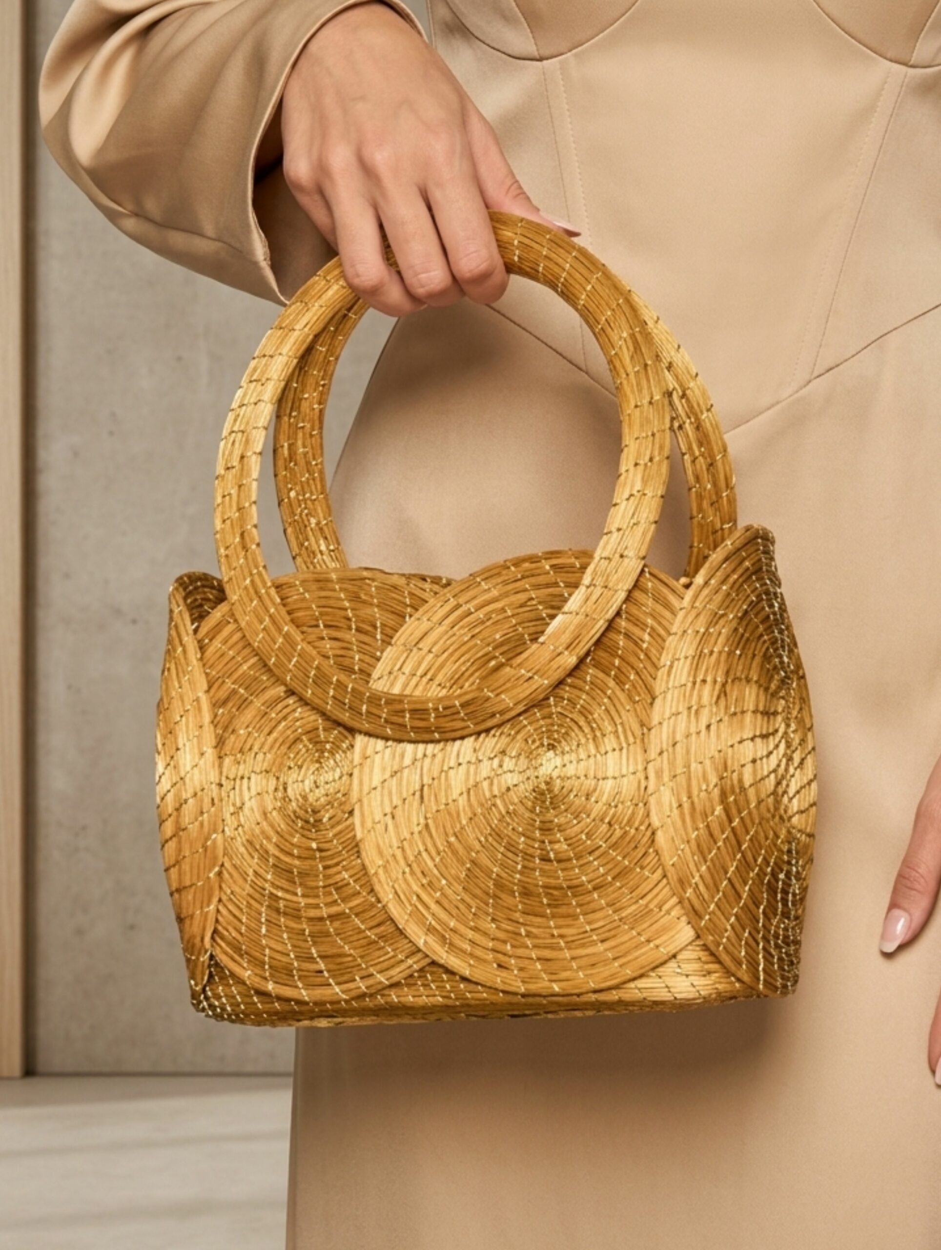 joyas artesanales y sostenibles - BOLSO Oro vegetal capim dourado
