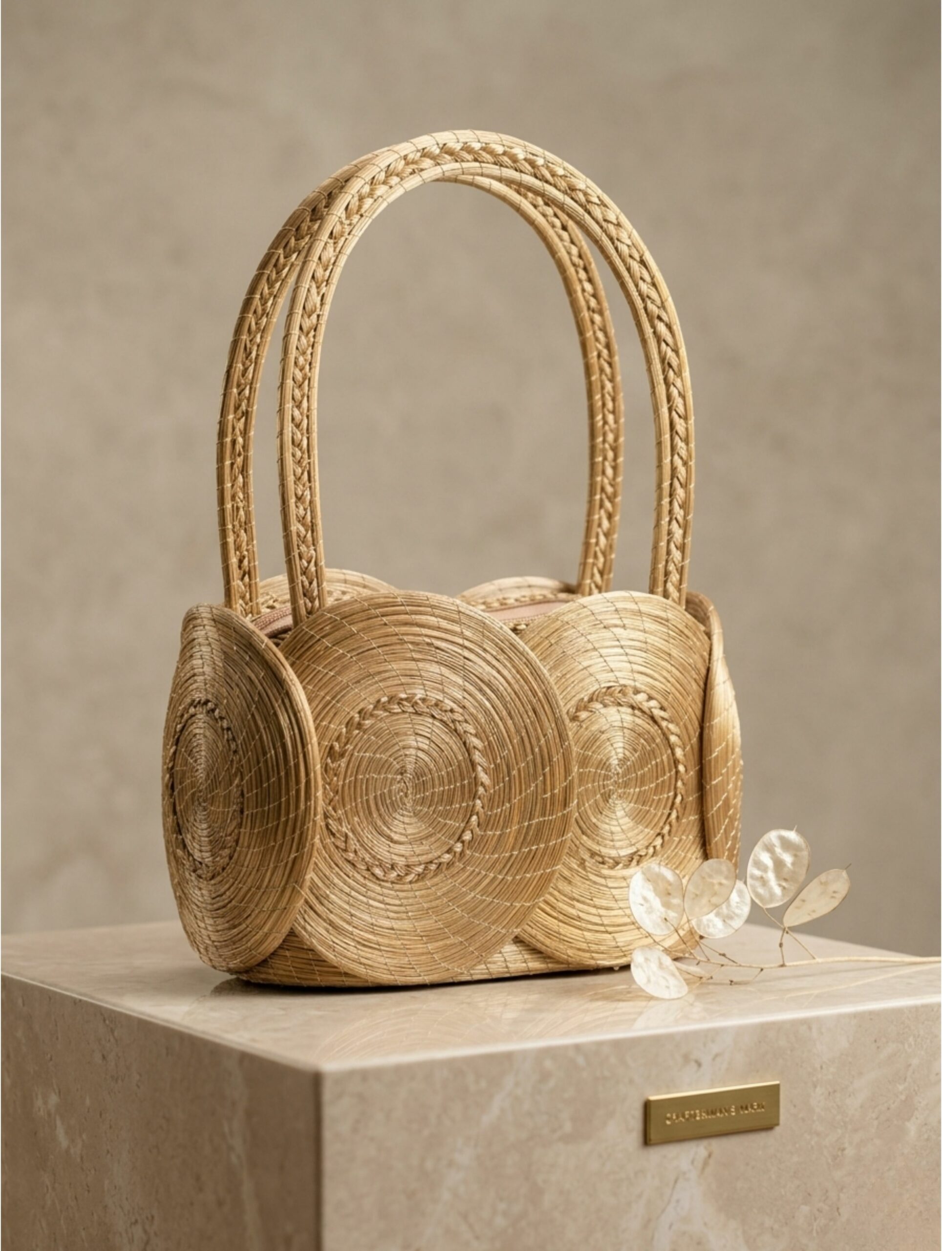 joyas artesanales y sostenibles - BOLSO Oro vegetal capim dourado