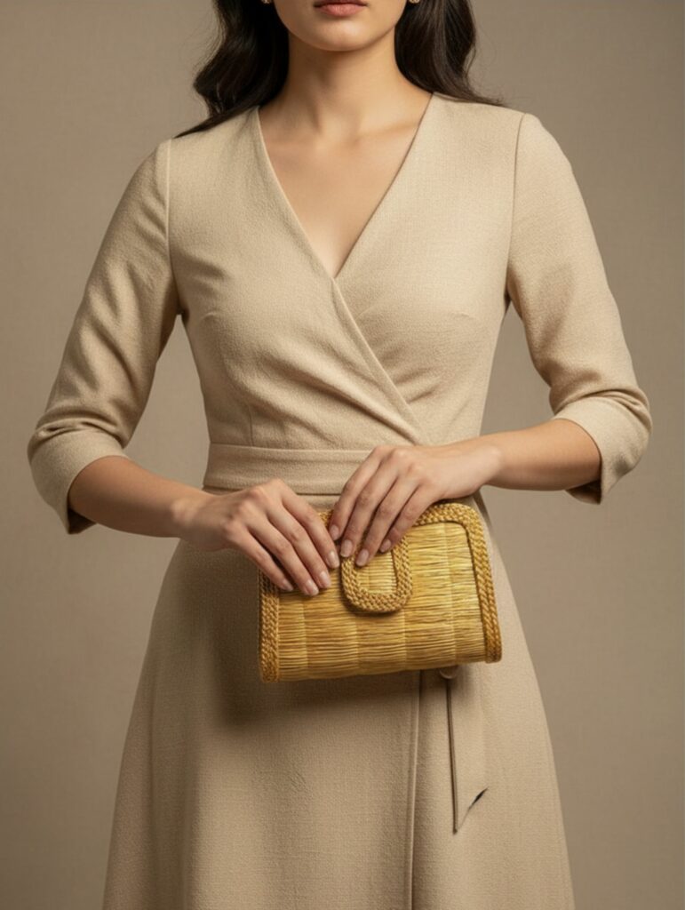 joyas artesanales y sostenibles - BOLSO Oro vegetal capim dourado