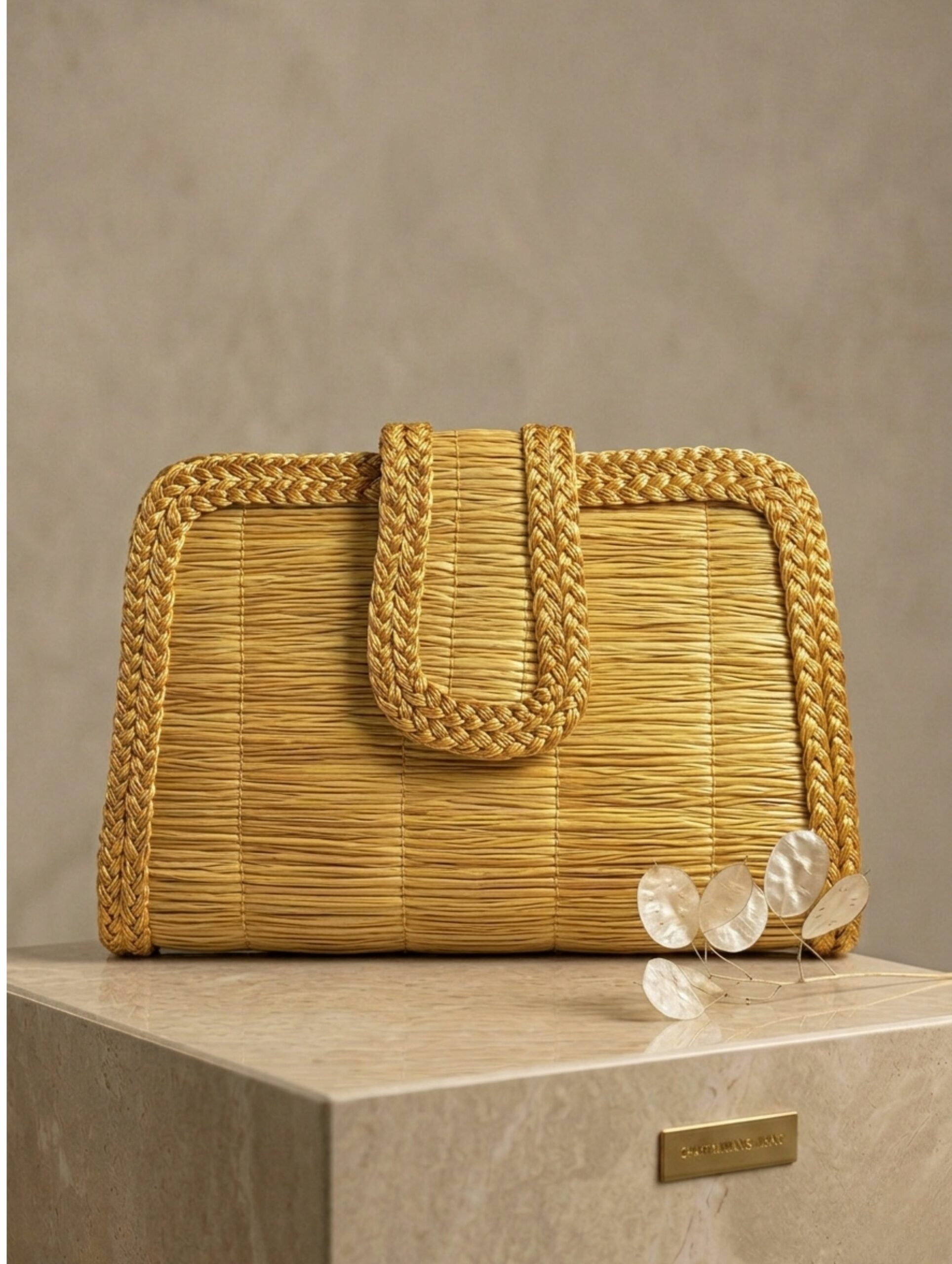 joyas artesanales y sostenibles - BOLSO Oro vegetal capim dourado