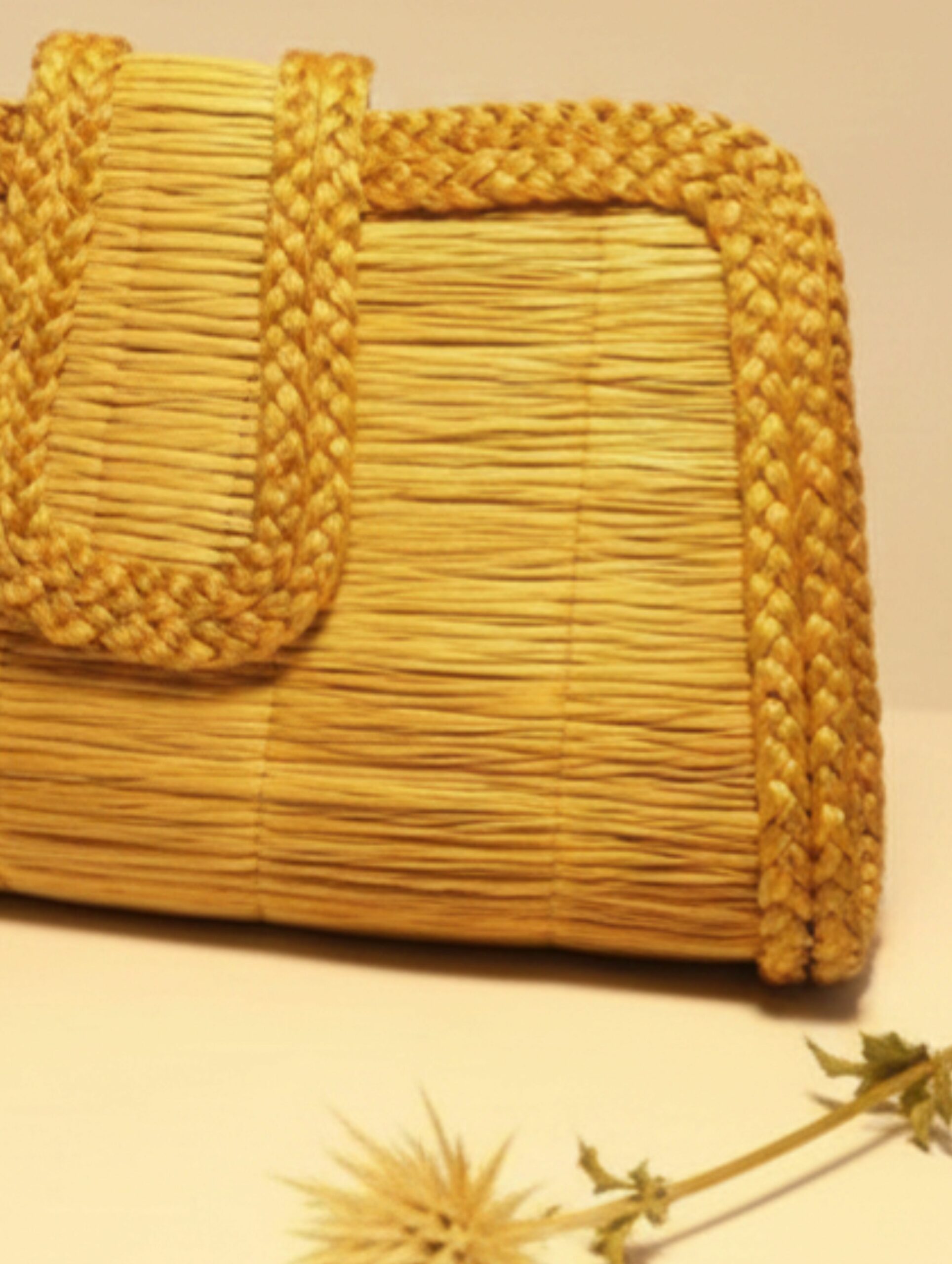 joyas artesanales y sostenibles - BOLSO Oro vegetal capim dourado