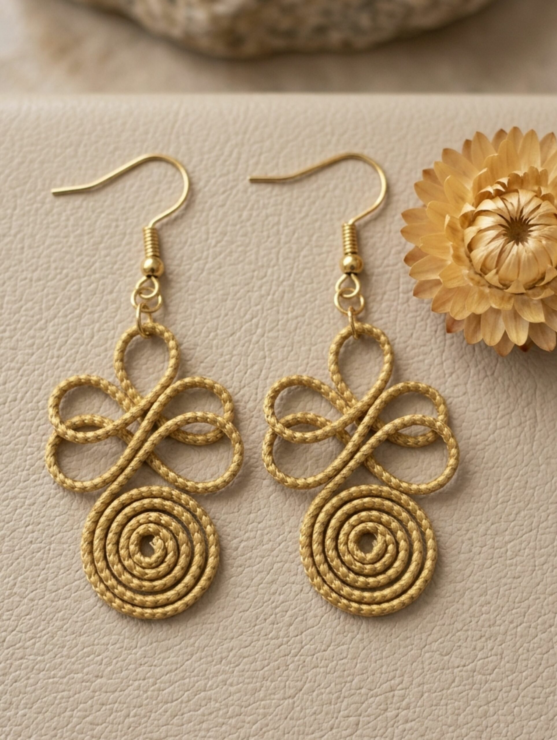 Oro vegetal Capim dourado pendientes